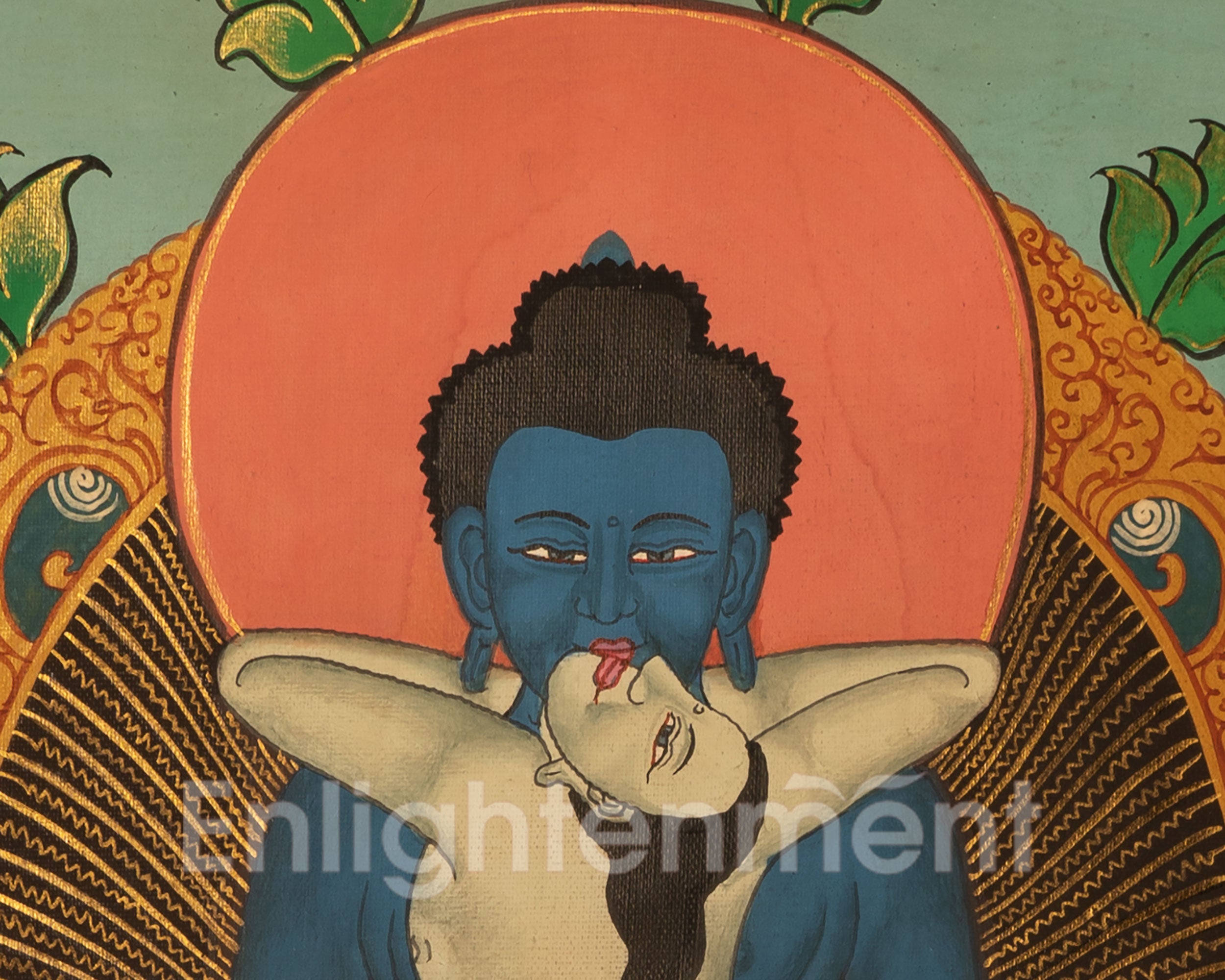 Samantabhadra Yab Yum Buddha | Small Size Original Hand-Painted Thangka
