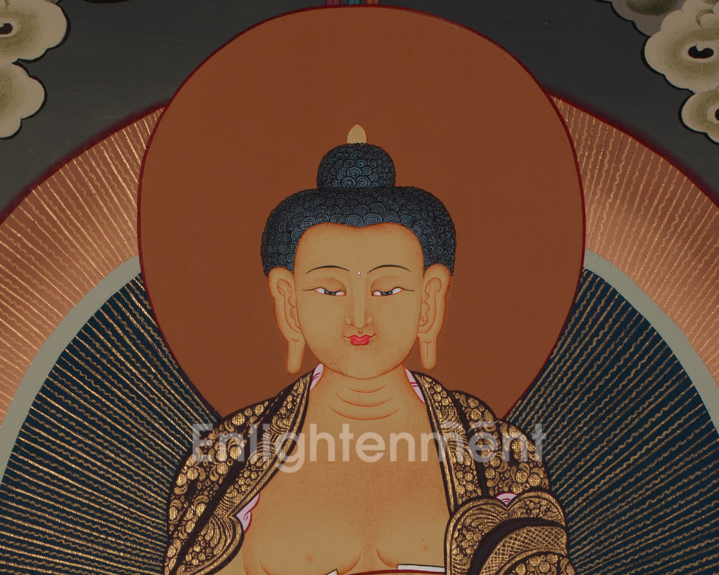 Gautama Buddha Thangka | Original Handpainted Buddhist Art |  Wall Hanging For Peace | Canvas Art  For Meditation And Yoga