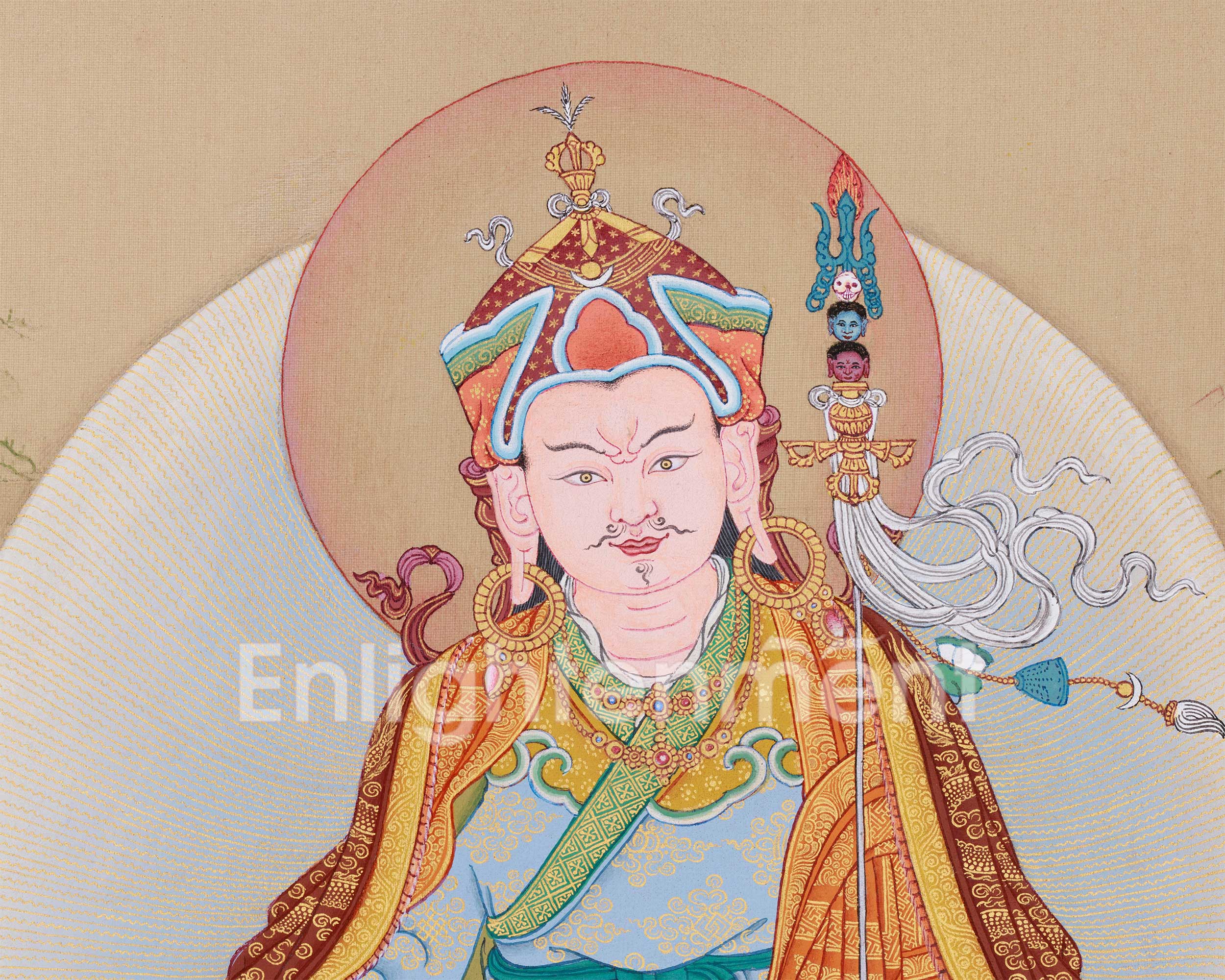 Vajrayana Buddhism Guru Rinpoche Thangka | Exclusive Tibetan Padmasambhava Artwork