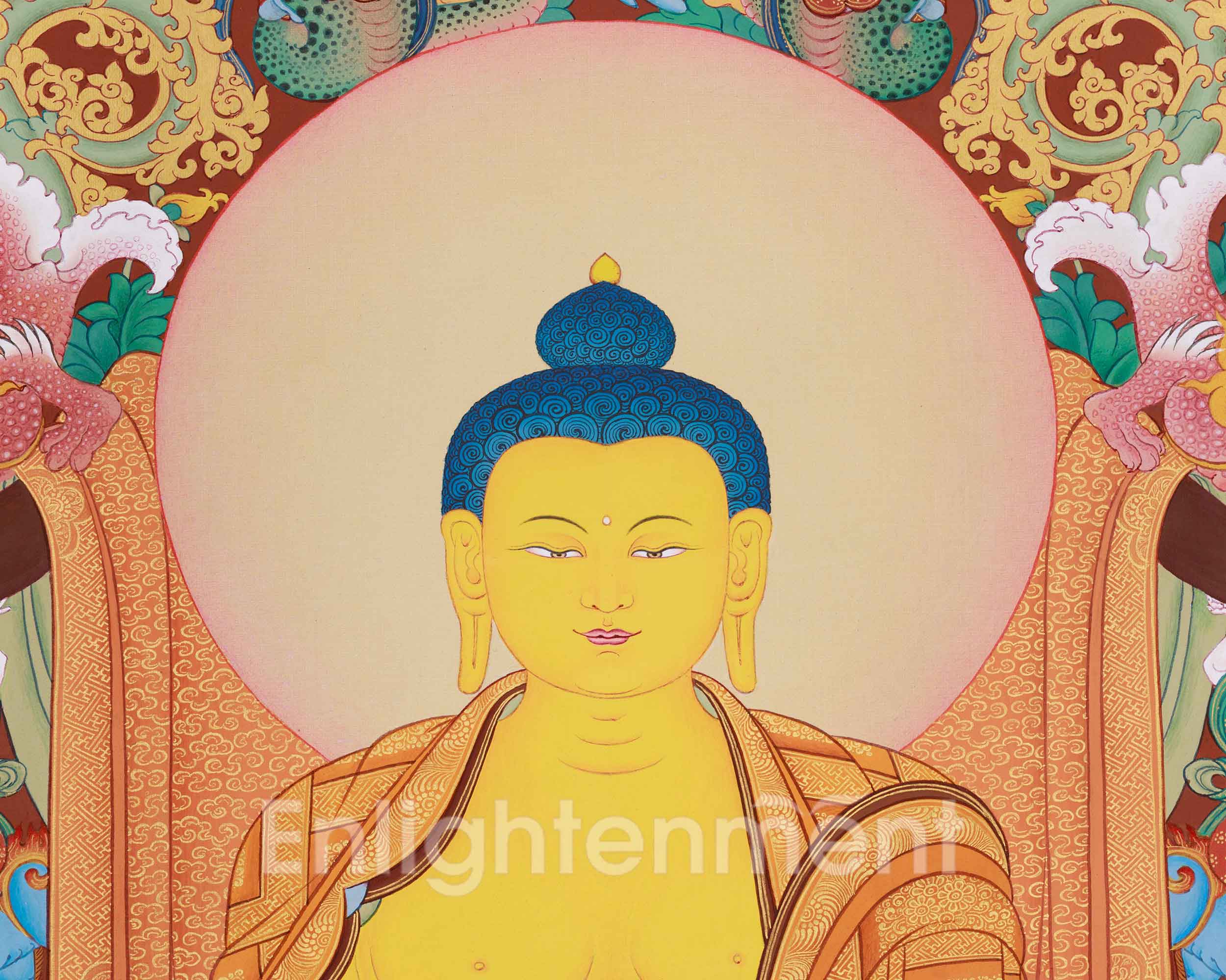 Buddha Shakyamuni with Brahma and Indra Thangka | The Enlightened One