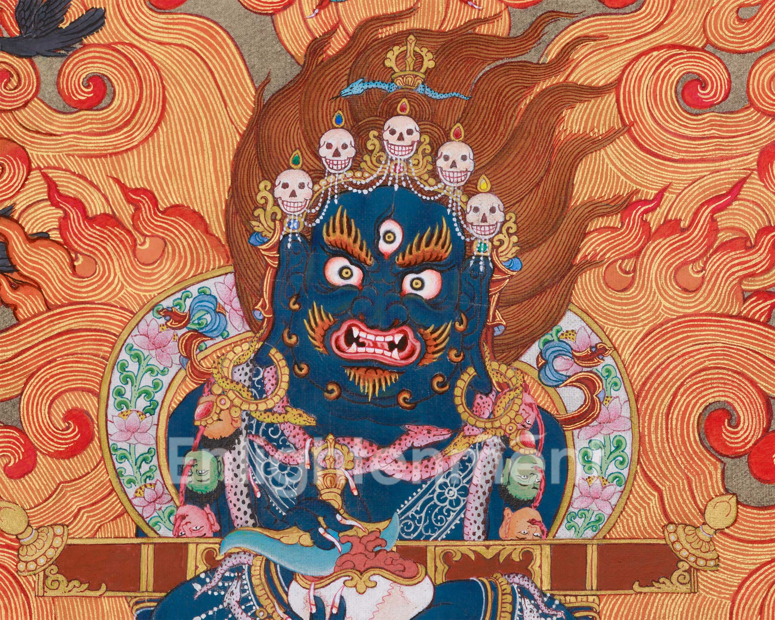 Sakya Mahakala Painting | The Powerful Protector of the Sakya Tradition