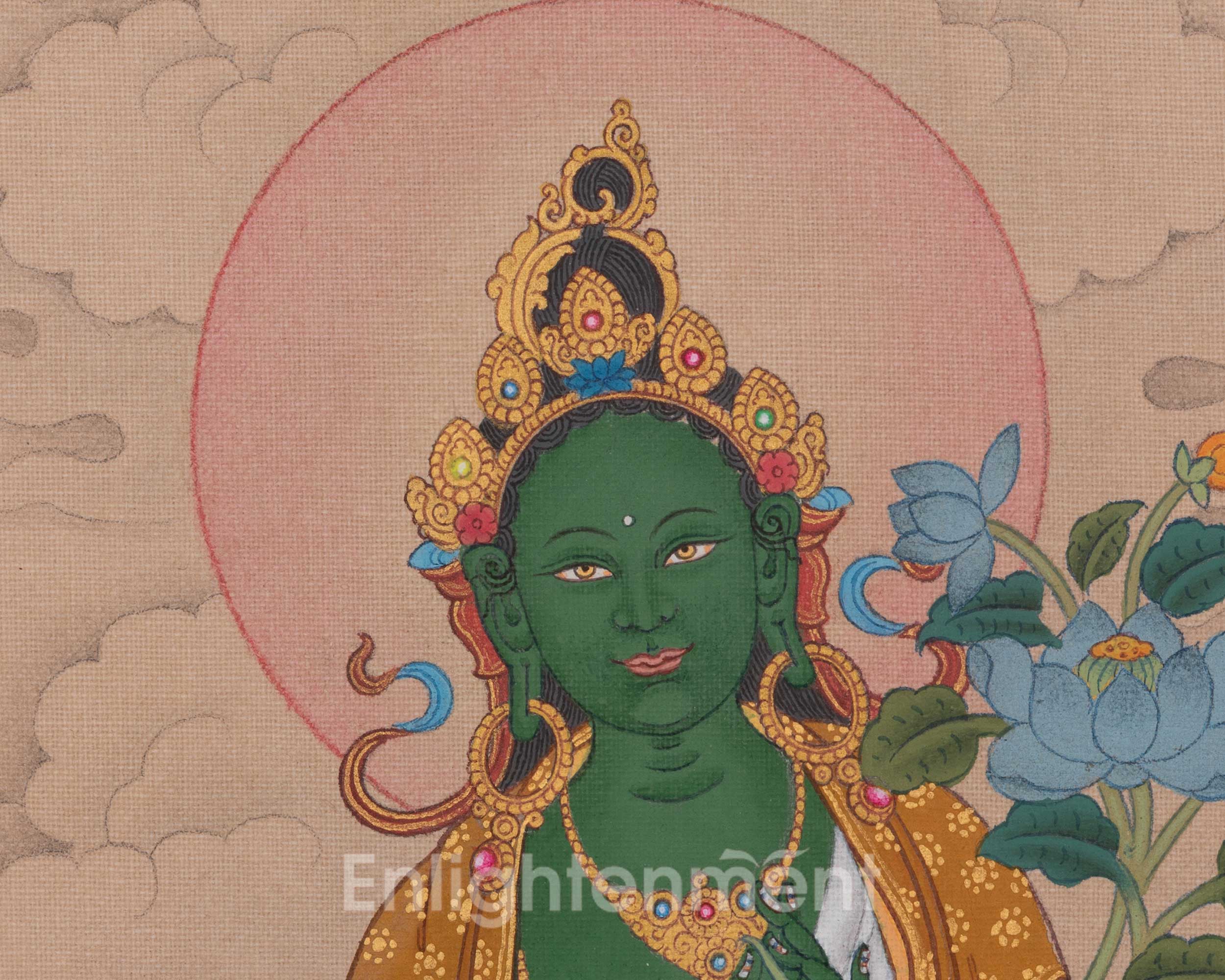 Green Tara Compassion Artwork | Female Buddha | Mother of All Buddhas | Feminine Empowerment