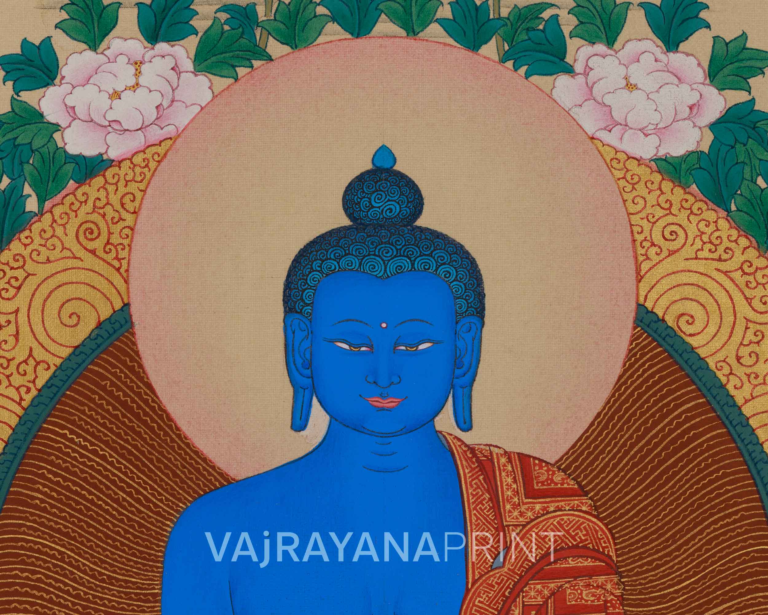 Asta Medicine Buddha Print | Bhaisajyaguru Art | Healing Deity
