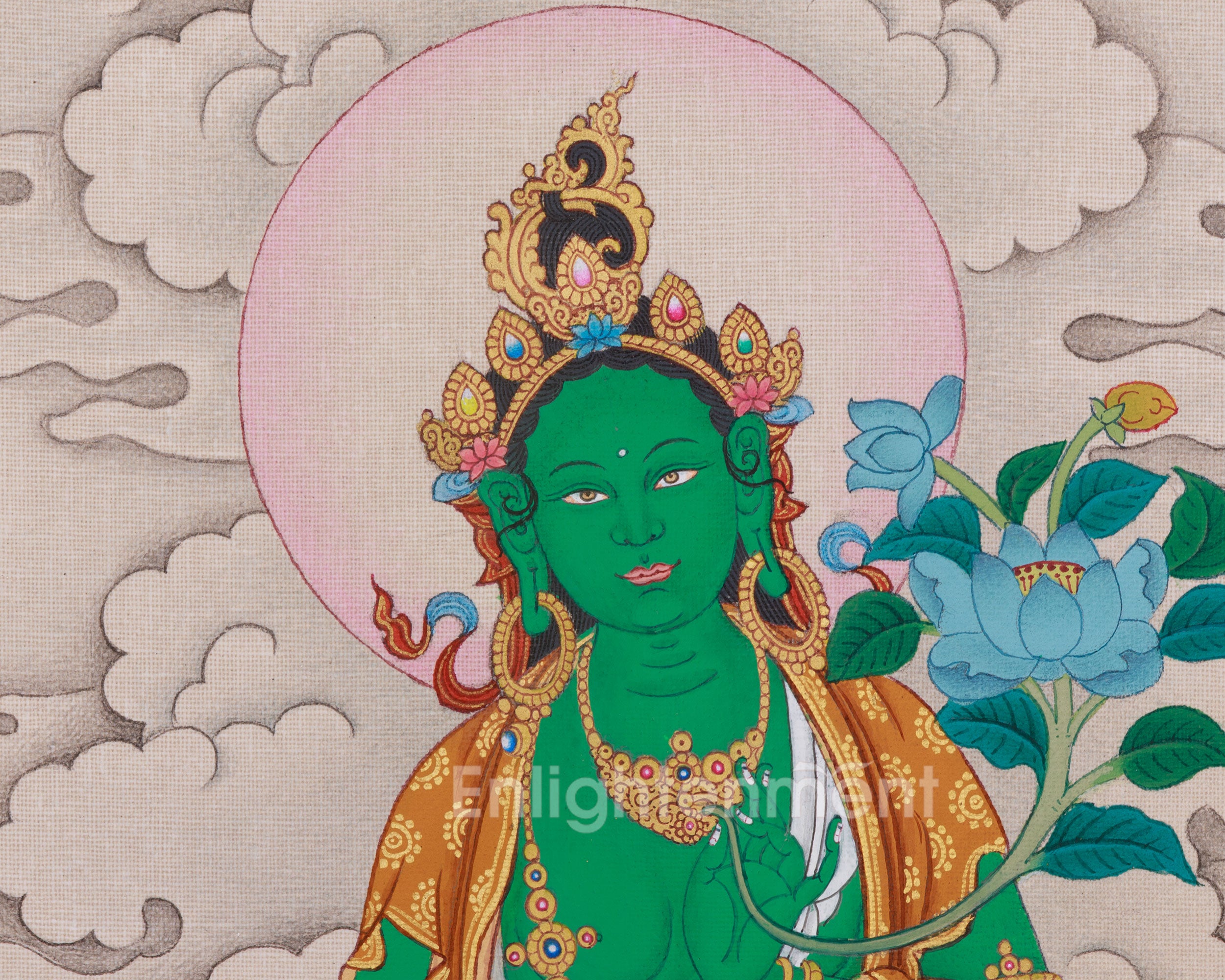 Green Tara Thangka Liberator of Suffering | Symbol of Compassion and Protection