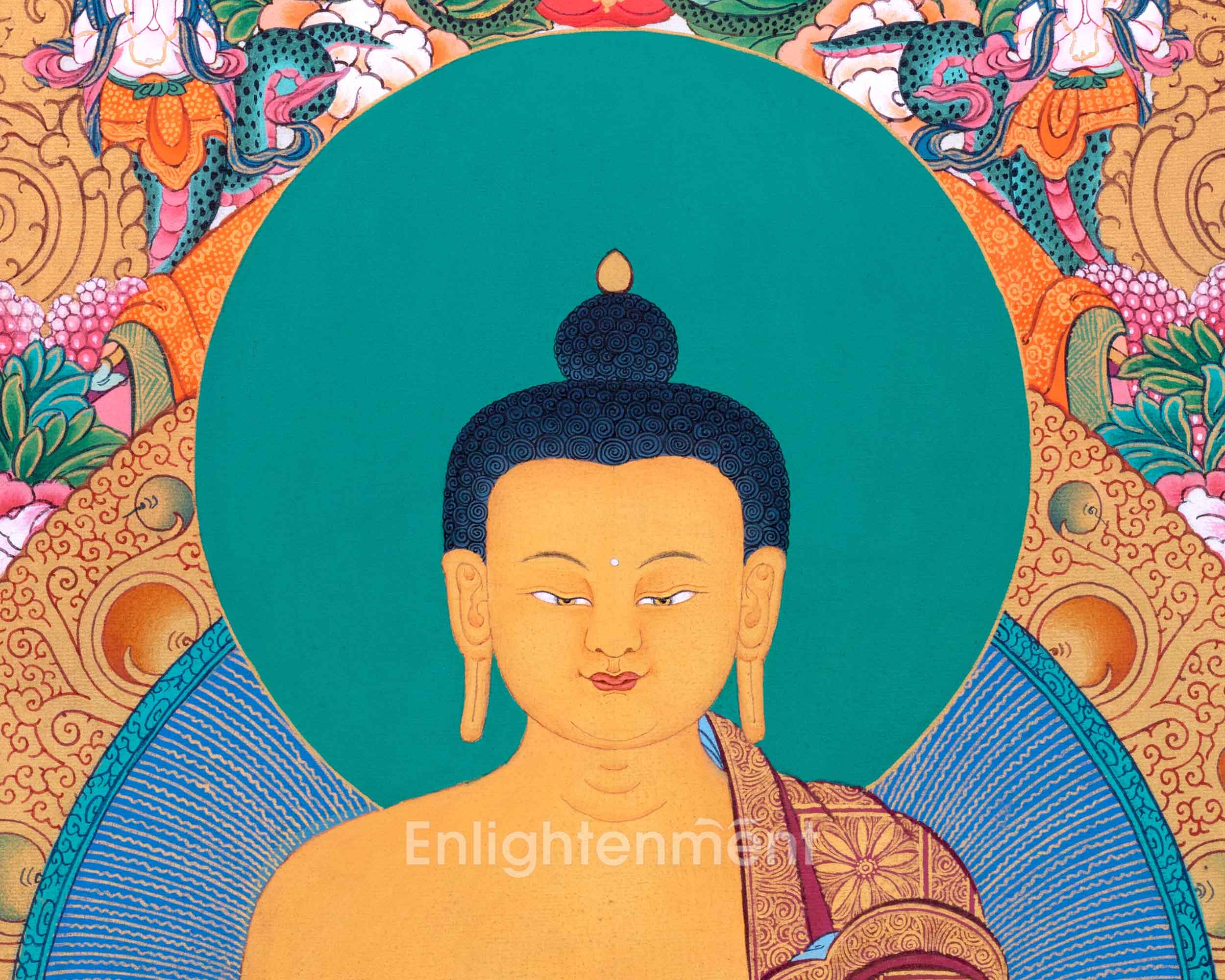 Gautam Buddha Siddhartha Thangka | Shakyamuni Buddha Art For Mindfulness