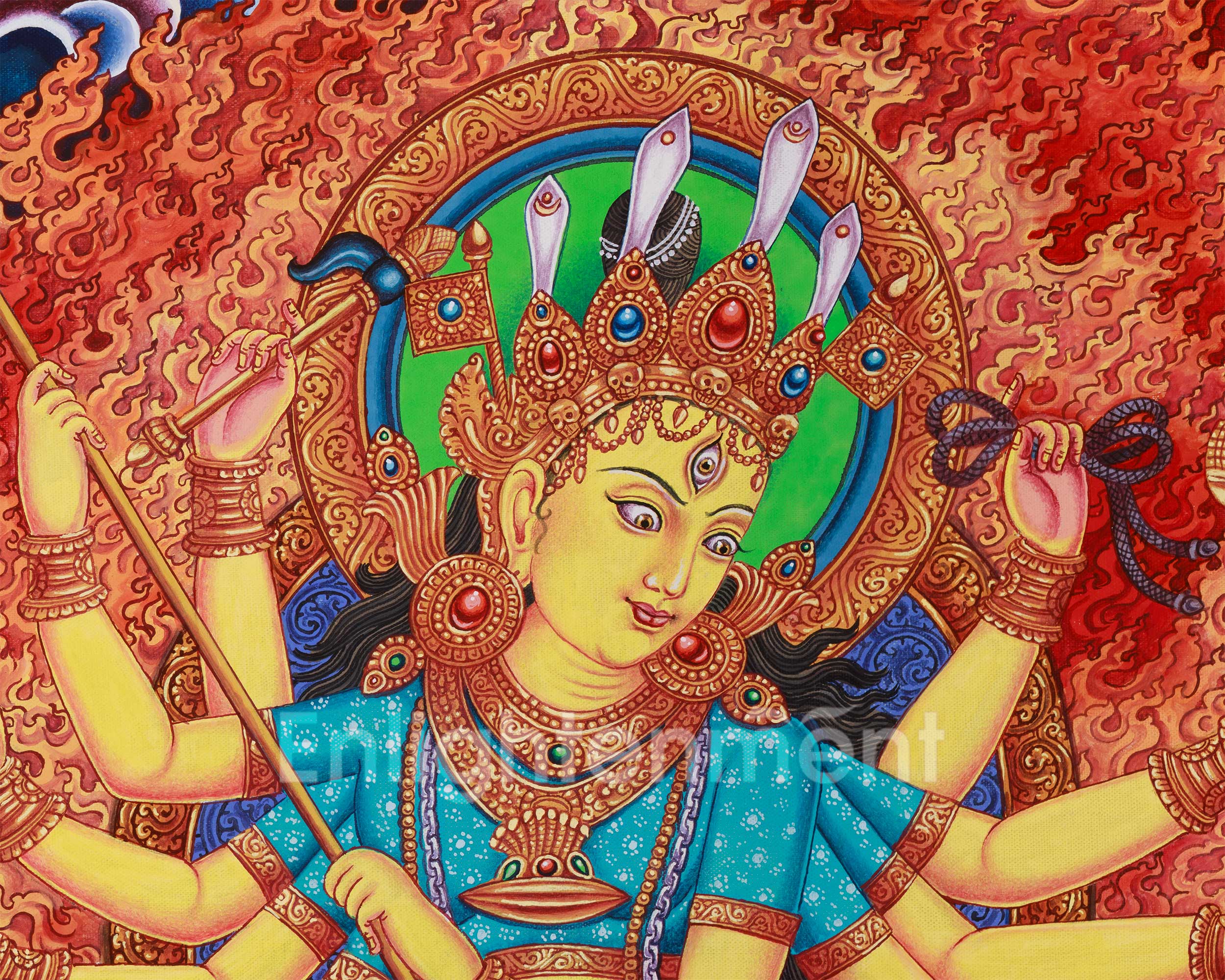 Devi Durga | Fierce Tantric Goddess Art