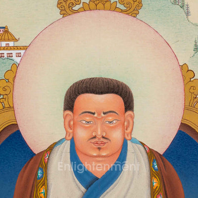Guru Marpa Thangka | Hand Painted Thangka Artwork of Kagyu Master