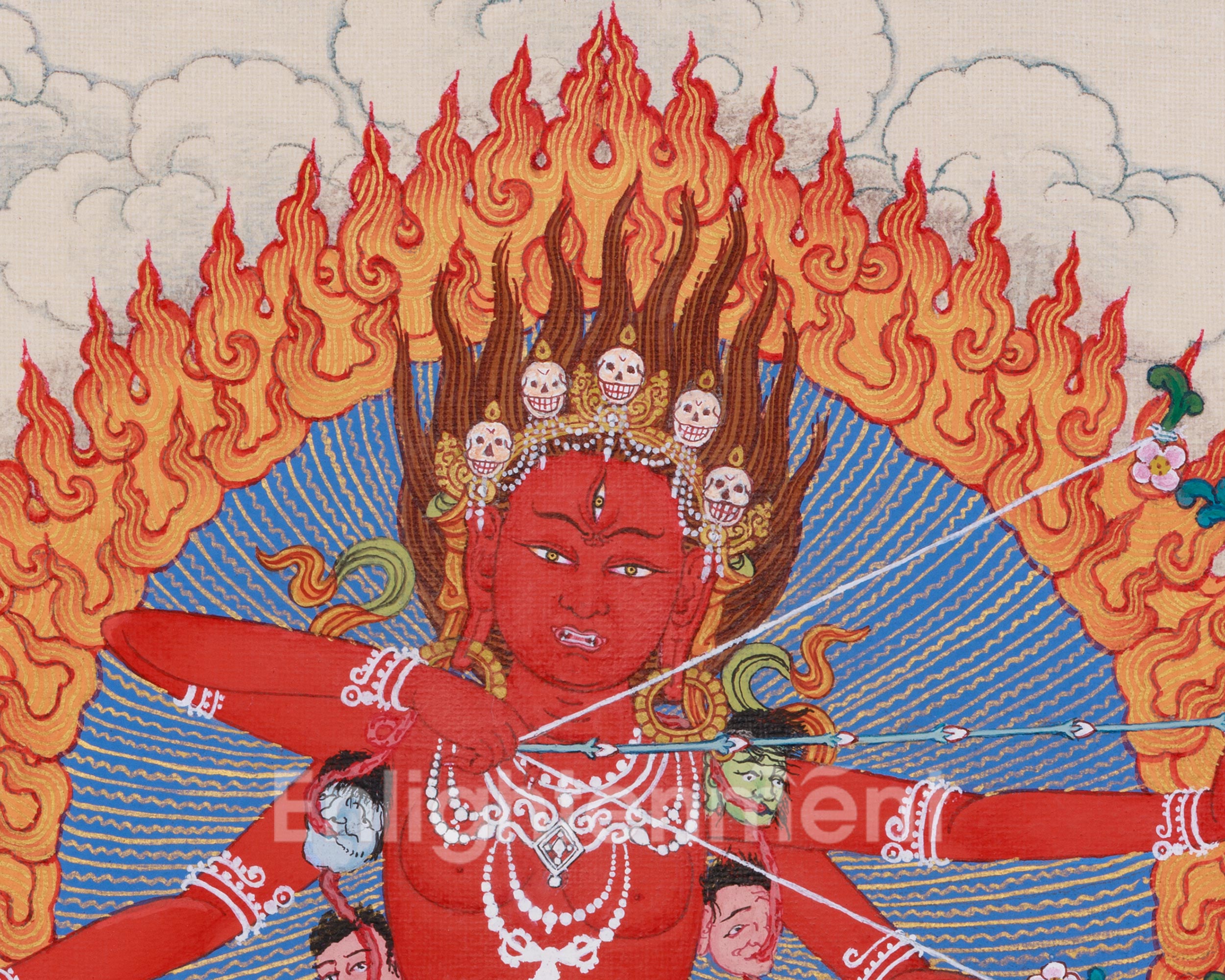 33 cm Kurukulla Artwork | Tibetan Goddess of Love, Magnetism, and Enchantment
