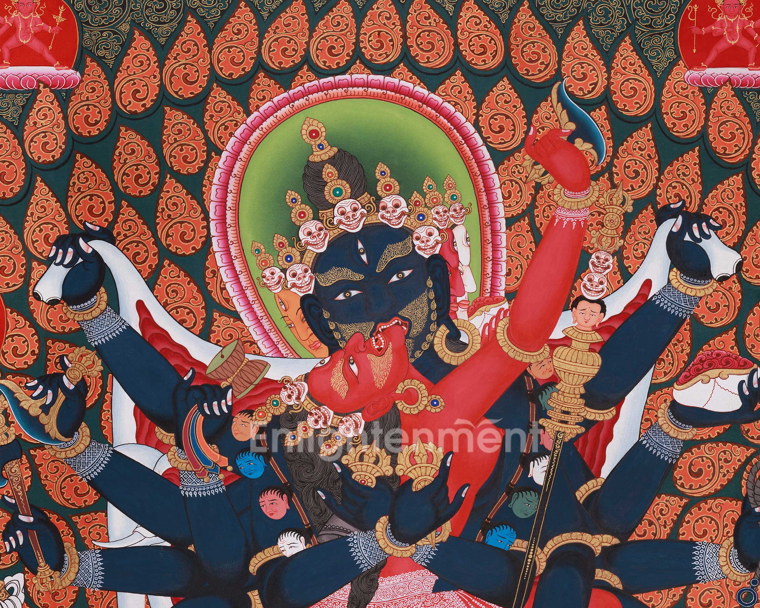 12-Armed Chakrasamvara Thangka | Yidam Deity of Enlightened Union and Transformative Energy