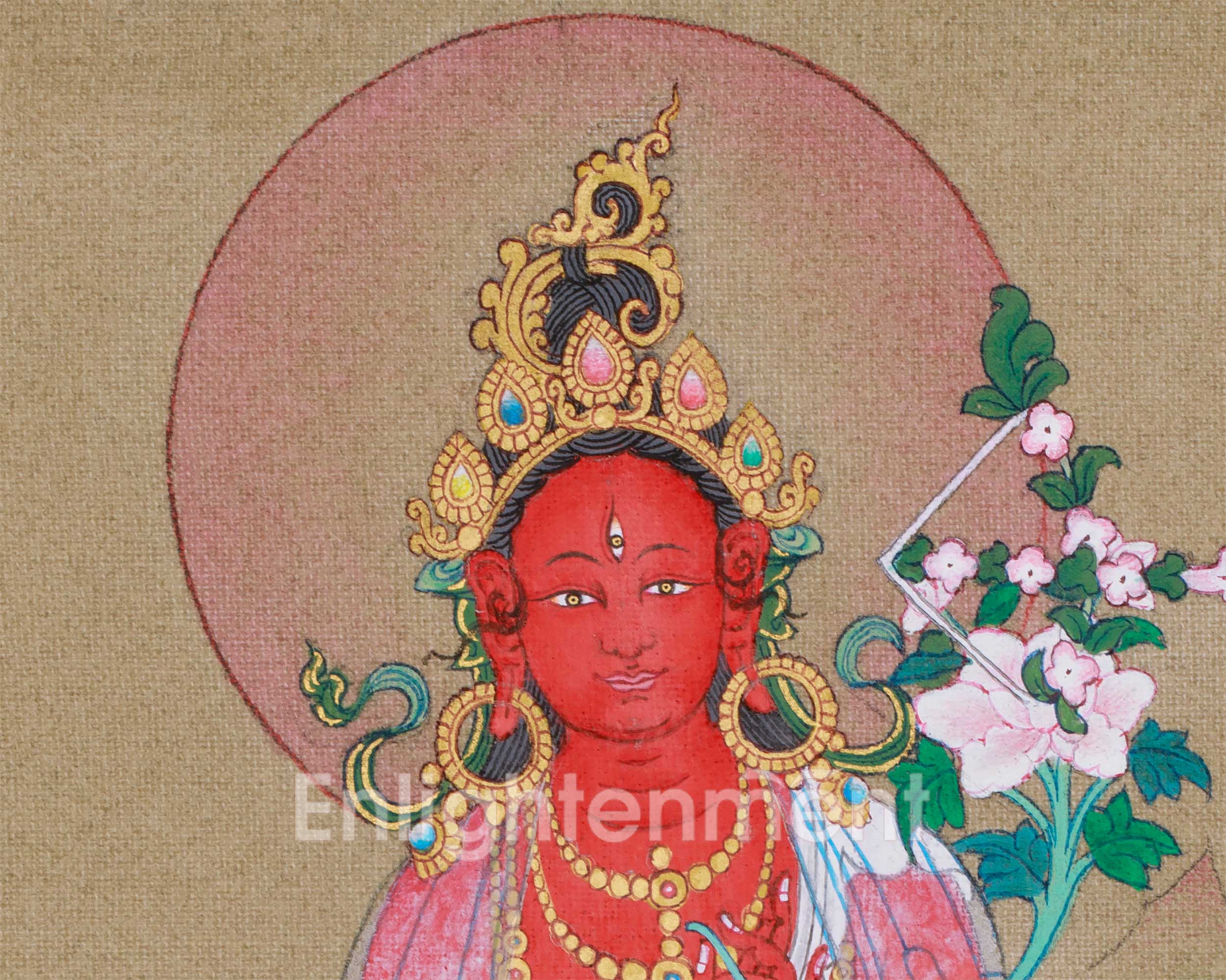 Red Tara Thangka Painting | Goddess of Power, Compassion, and Magnetizing Energy