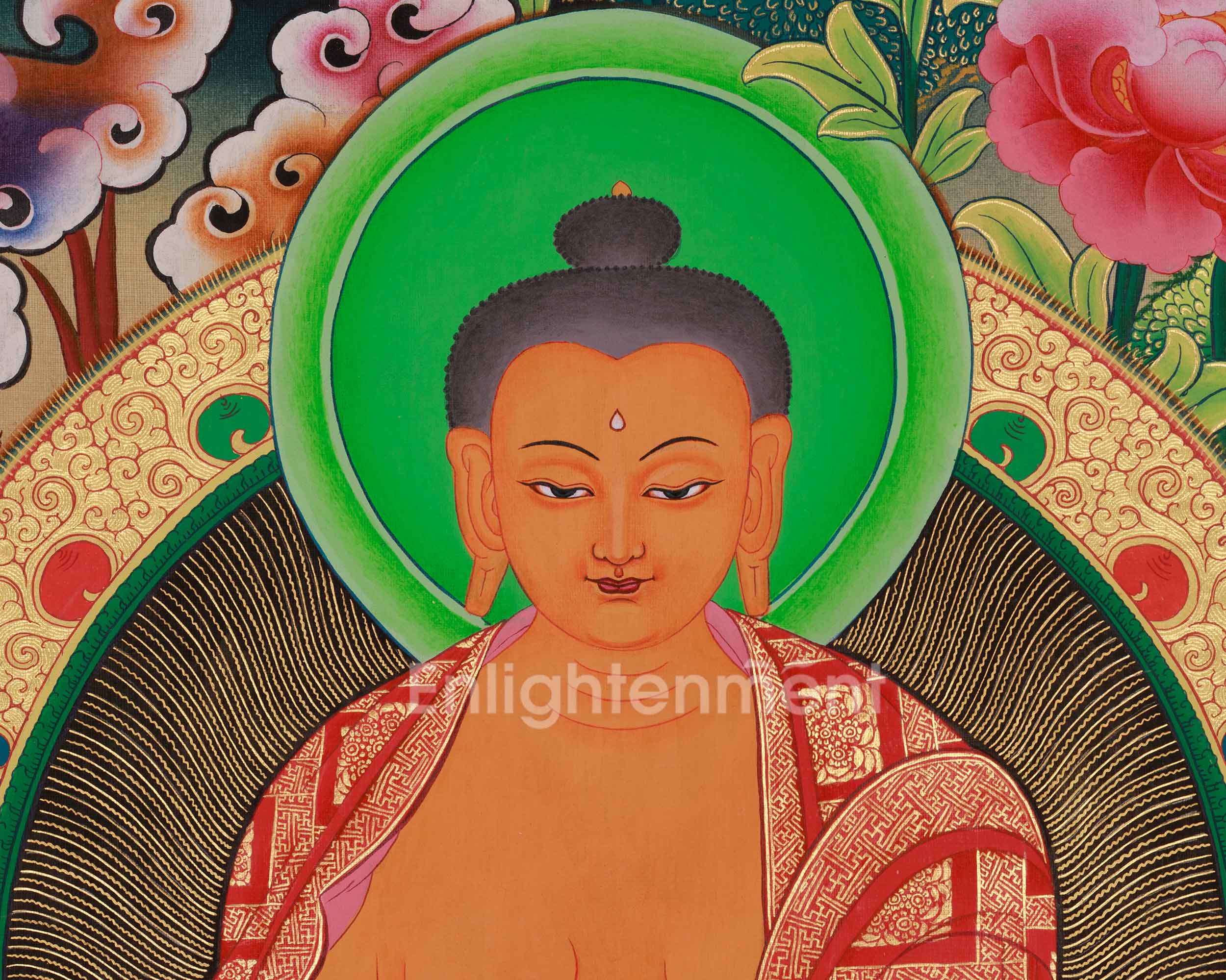 Religious Thangka Of Shakyamuni Buddha | Siddhartha Gautama | Spiritual Art