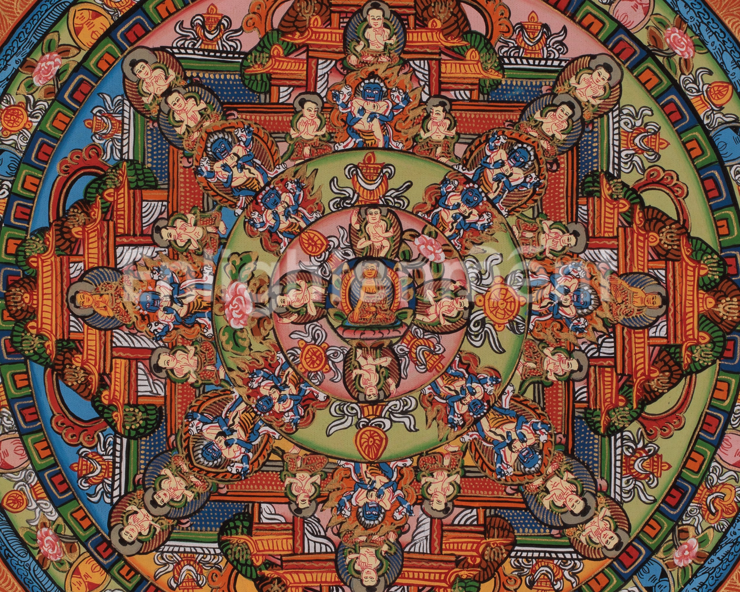 Buddha Mandala Tibetan Art | Representing Enlightened Wisdom and Harmony