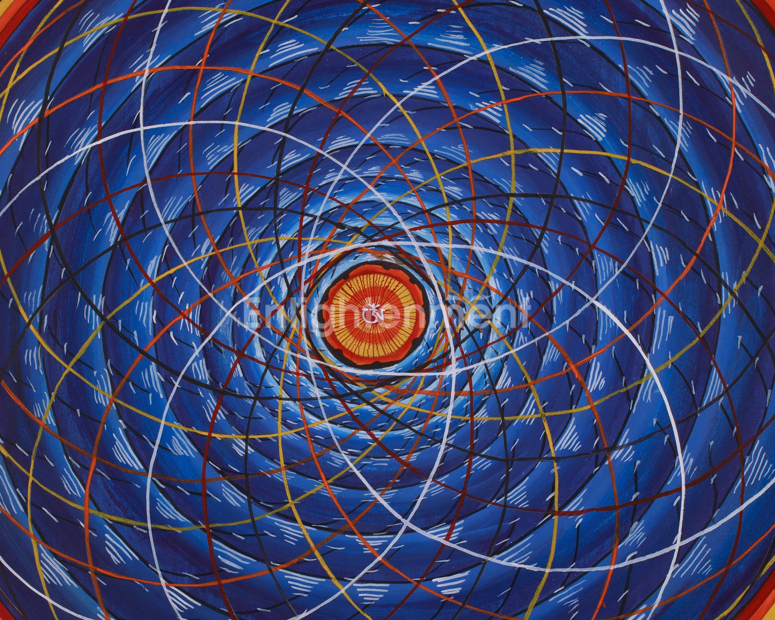 Divine Buddhist Mantra Mandala | Traditional Artwork