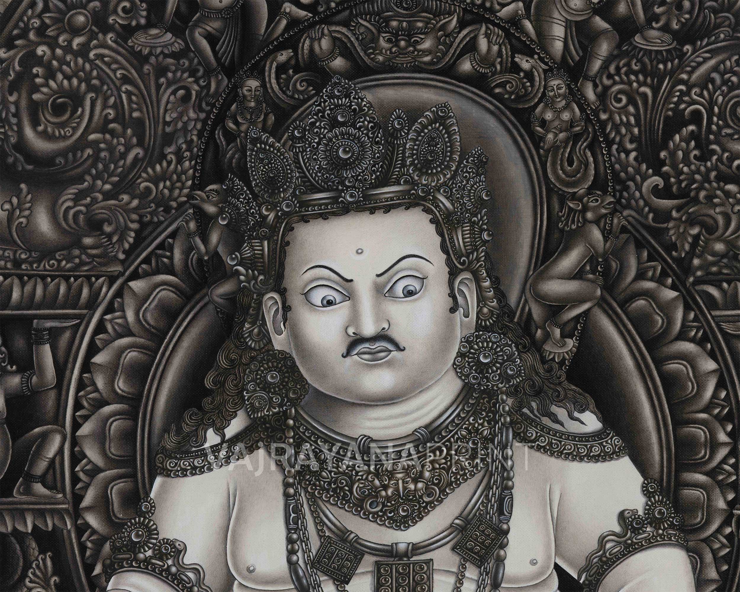 Majestic Lord Kubera Canvas Print | Guardian of Wealth