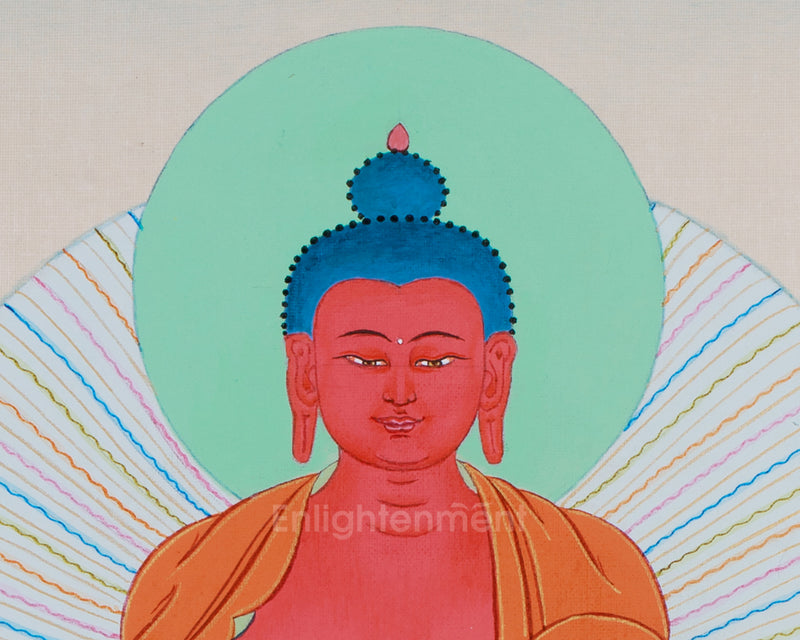 Amitabha Buddha Thangka| Handpainted Small Art