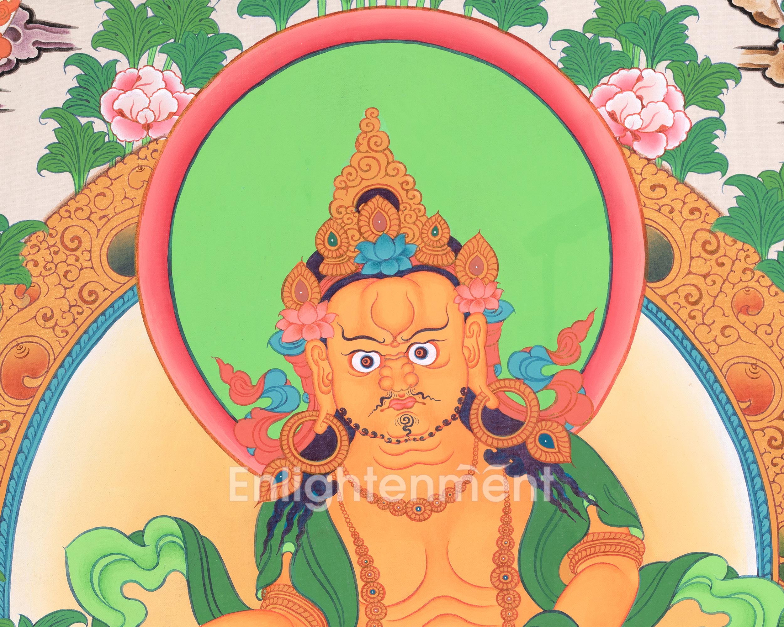 5 Dzambhala Thangka Painting | Lords Of Wealth | Art For Wealth and Abundance