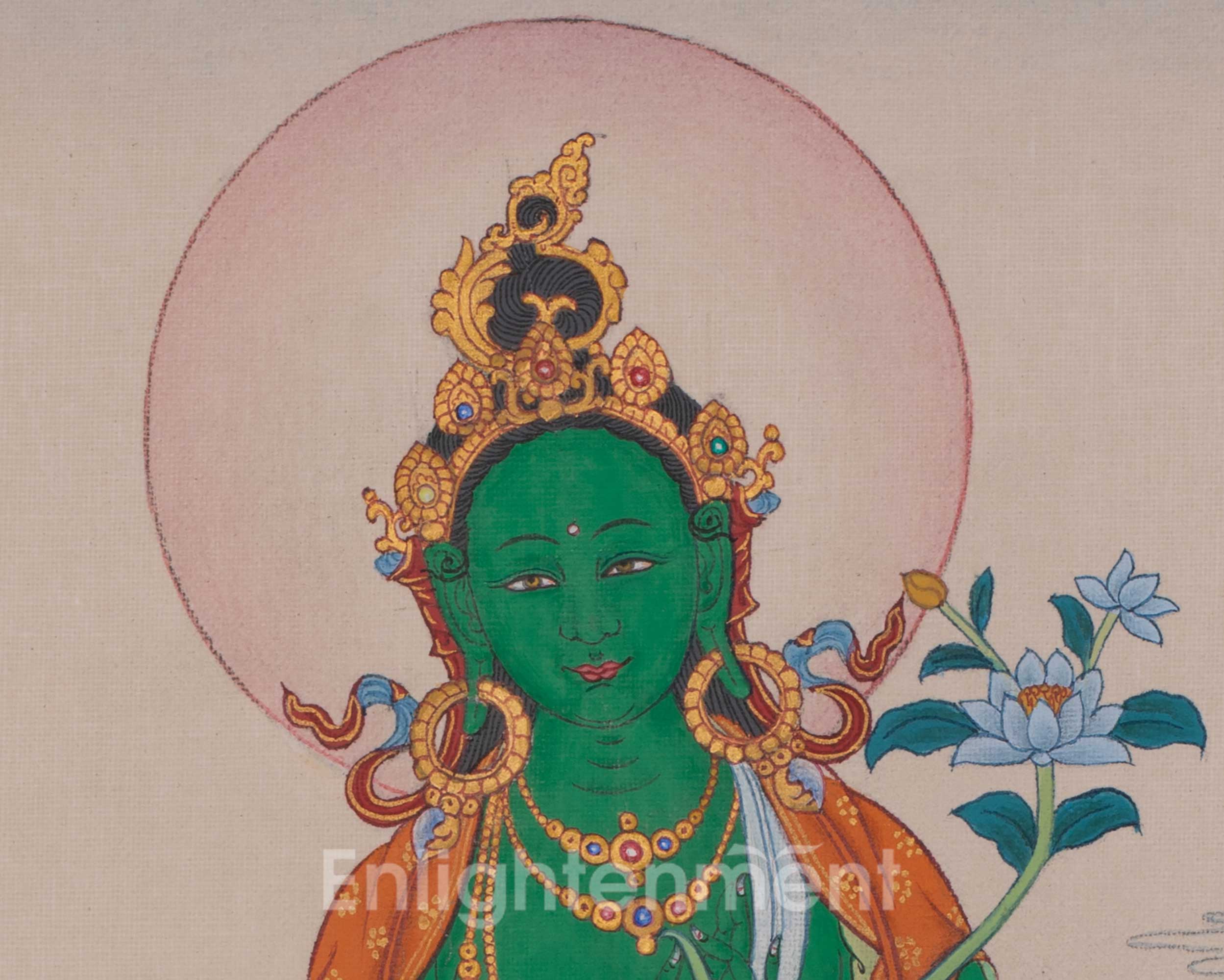 Green Tara Himalayan Art | Swift Protection, and The Removal of Fear | Shyama Tara