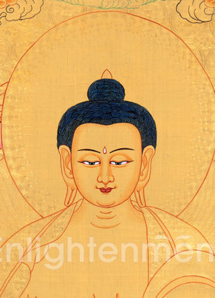 Shakyamuni Buddha Gold Thangka | Radiant Symbol of Enlightenment & Serenity
