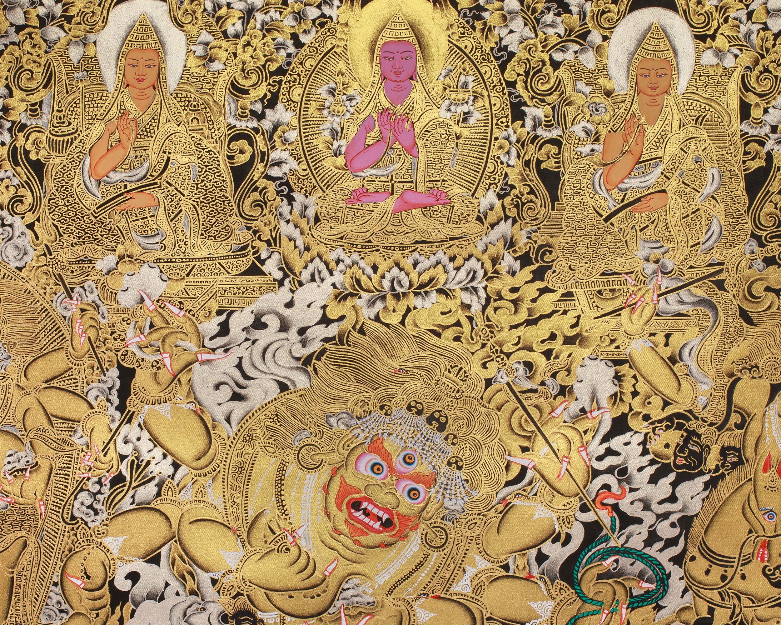 Golden Fury, Wrathful Mahakala Protector | Guardian of Spiritual Enlightenment
