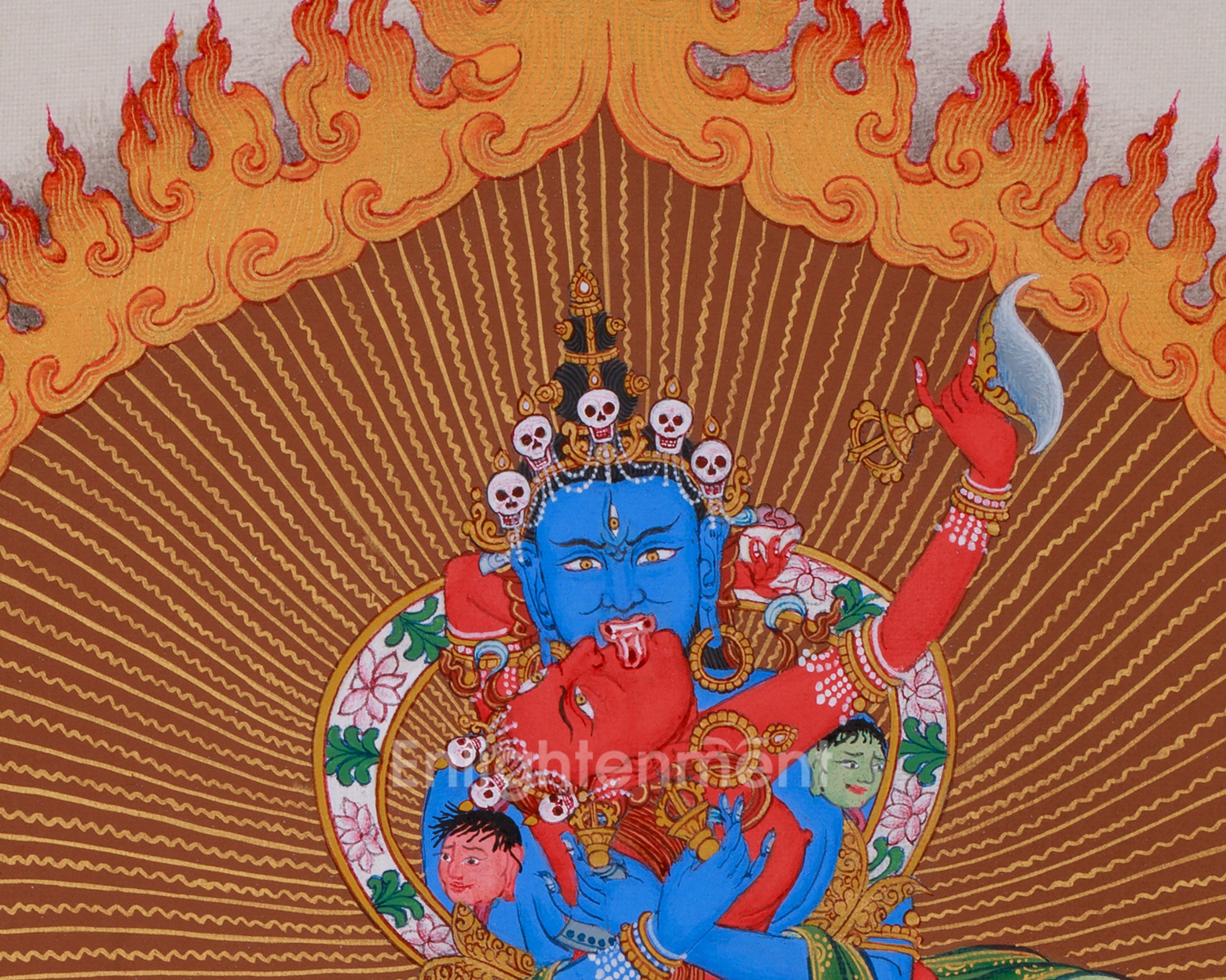 Chakrasamvara Yab-Yum Thangka | Embodiment of Divine Union and Enlightened Energy