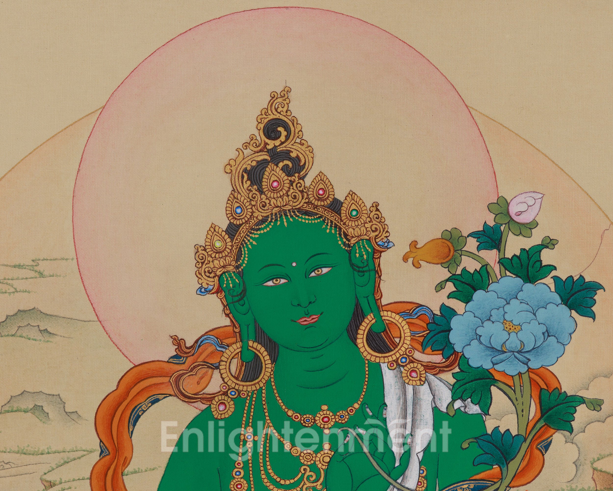 Sacred Green Tara Artwork | Compassion, Healing, and Protection Deity