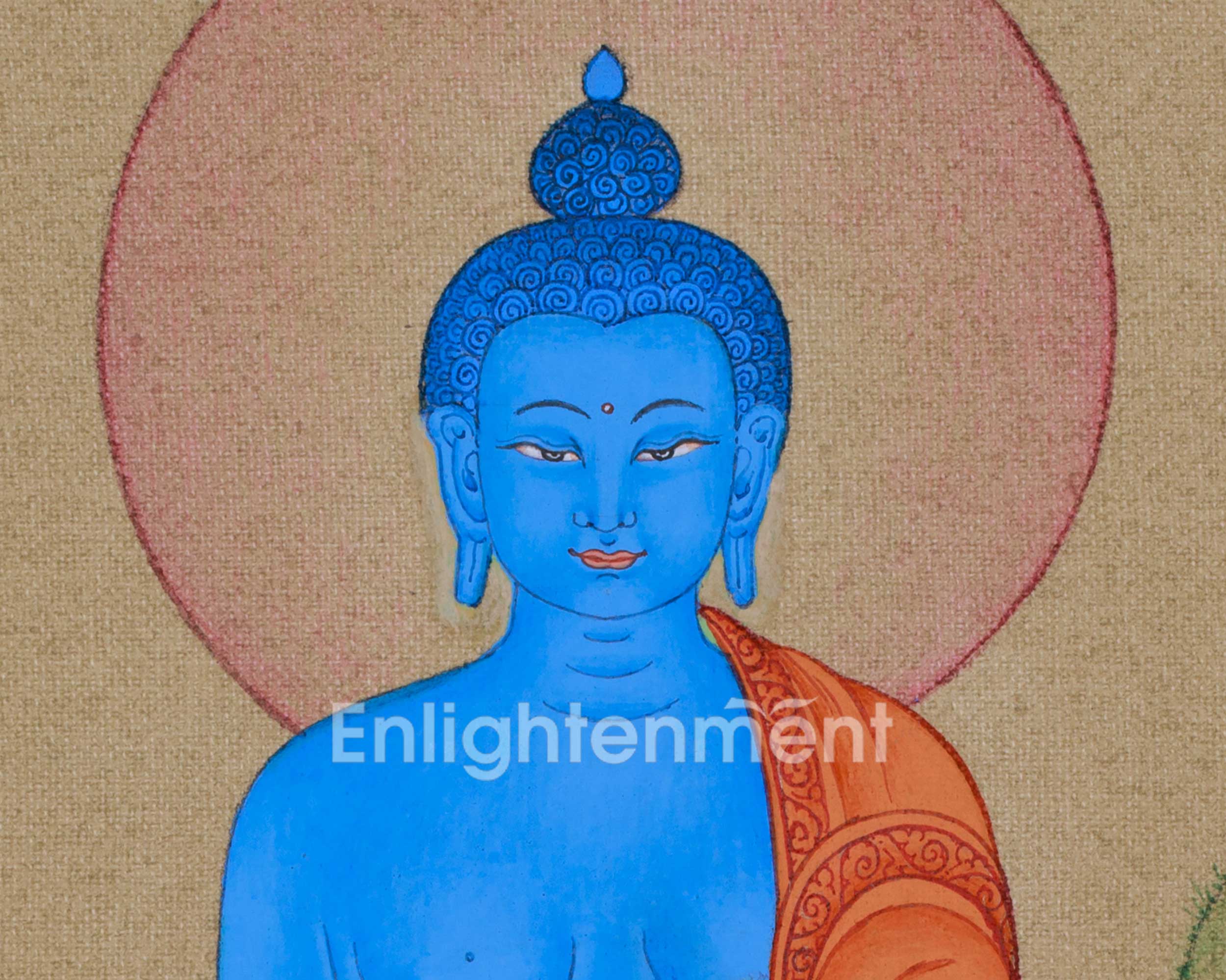 Tibetan Buddha Bhaisajyaguru Thangka | Buddhist Art for Protection and Meditation