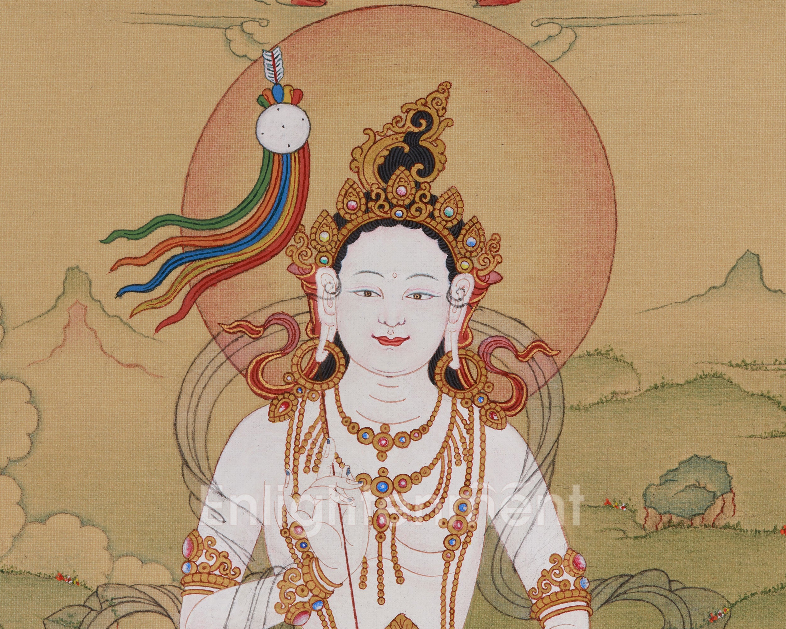 Sacred Dakini Mandarva | Consort of Guru Rinpoche with Amitabha Buddha