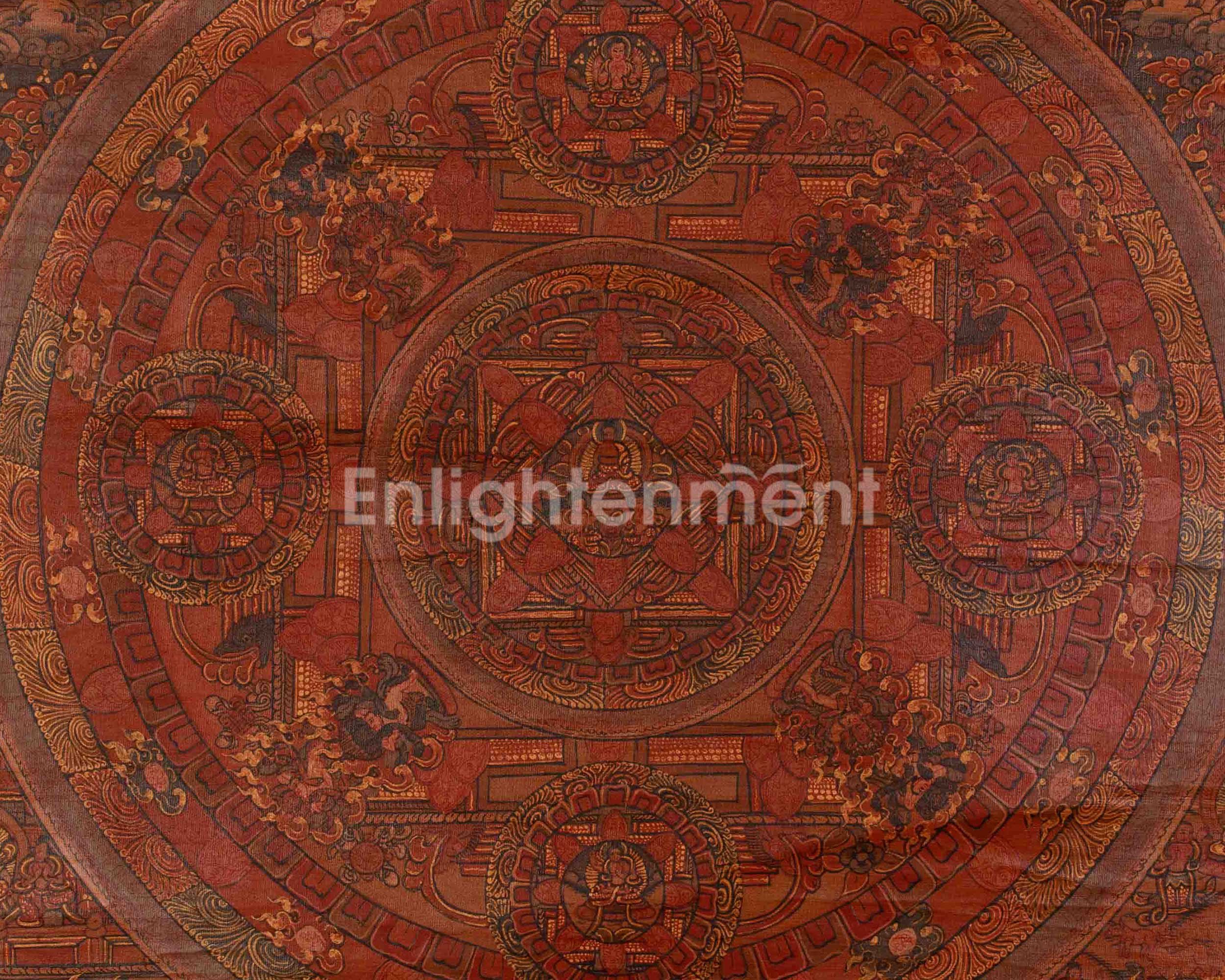 Spiritual Hand-Painted Buddha Mandala | Symbolizing Wisdom, Compassion, and Enlightenment