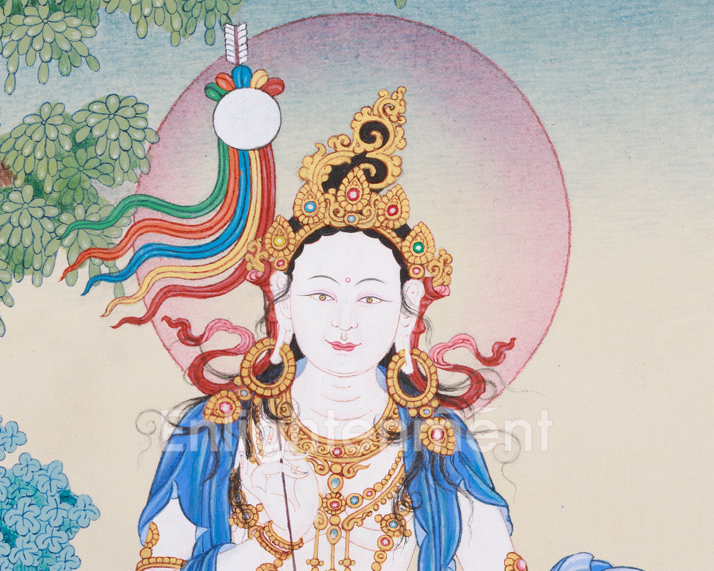 3D Stone Rinpoche Consort, Mandarva Thangka | Tibetan Wisdom Dakini