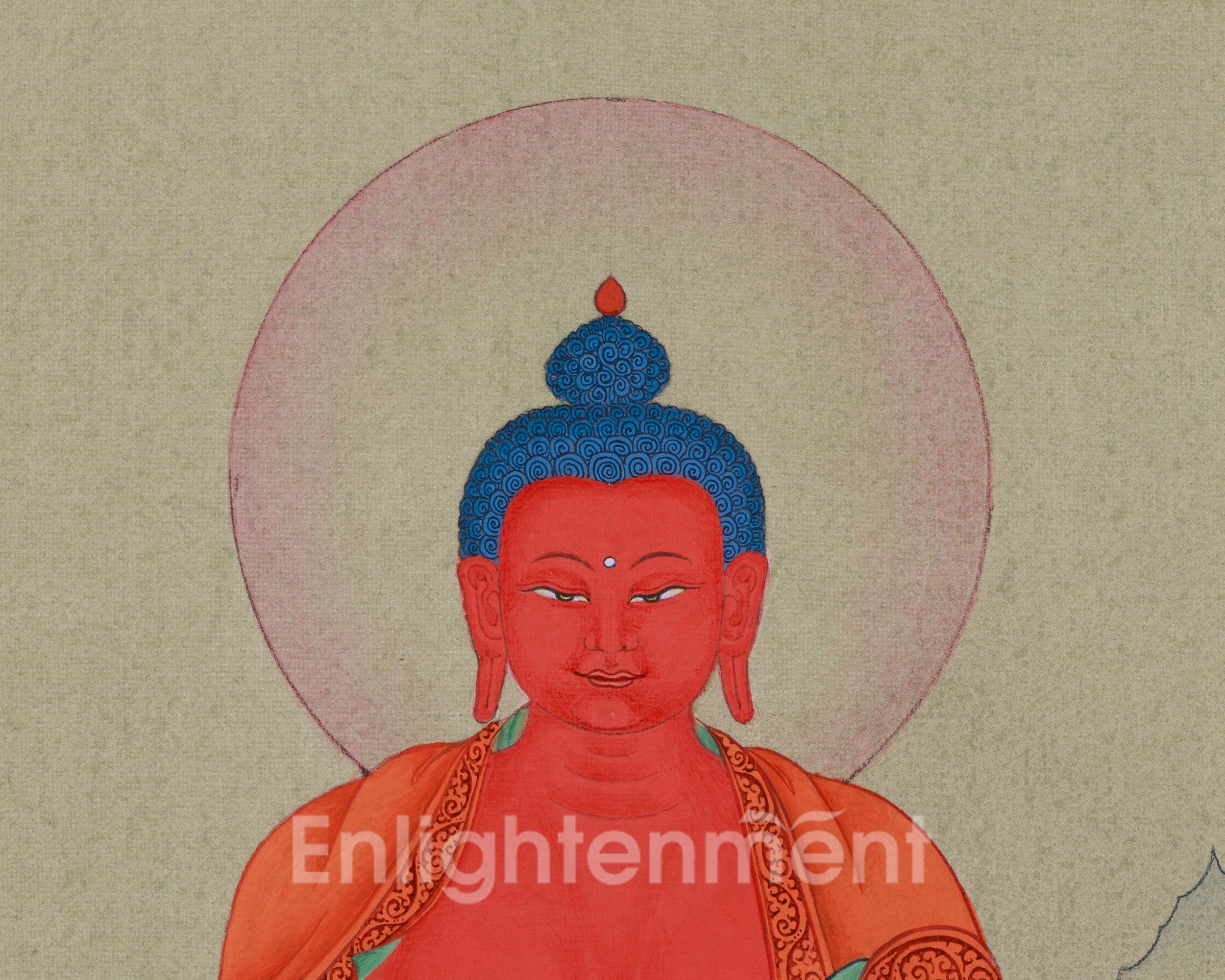 Traditional Amida Buddha Thangka | The Buddha of Boundless Light