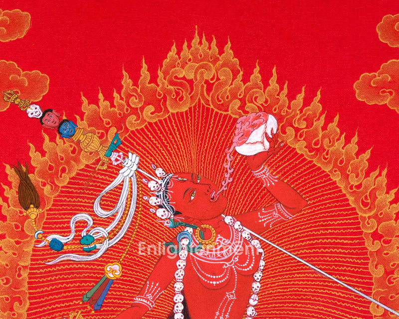 Vajrayogini, Red and Gold Thangka for Practice