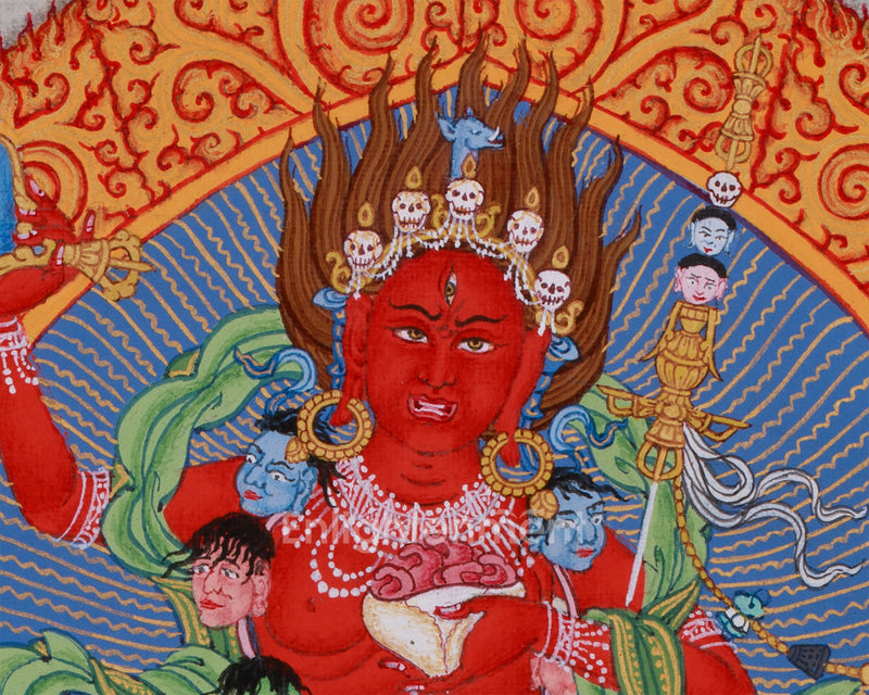 Wrathful Vajravarahi, Dorje Phagmo Thangka | Red Dakini Artwork