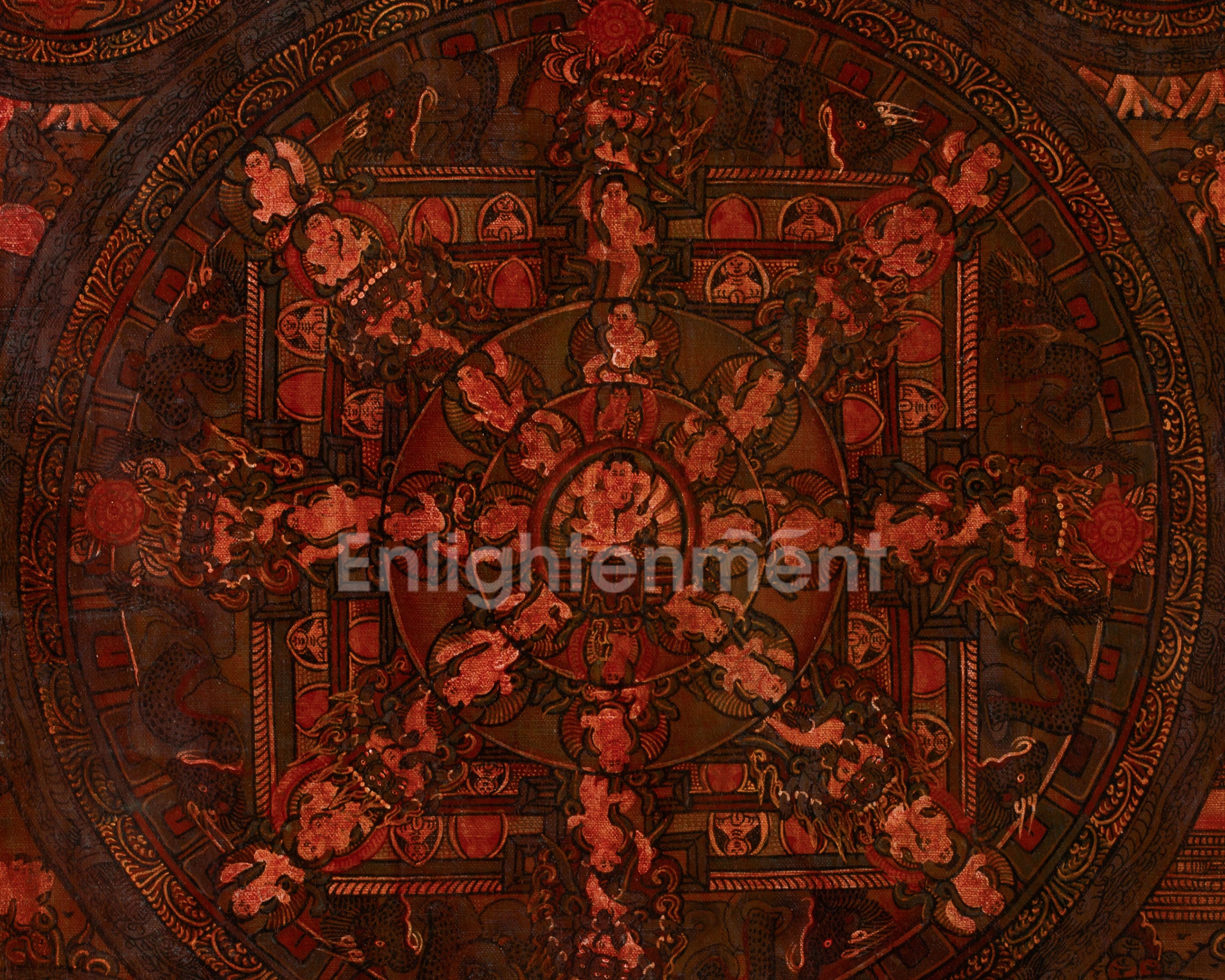Vintage Mandala Thangka | Bodhisattva Mandala Painting