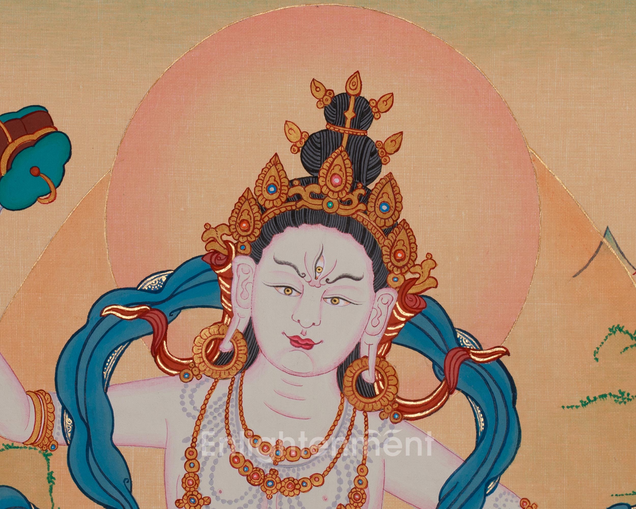 Tibetan Machig Labdron Thangka | Tibetan Yogini | The founder of The Chöd