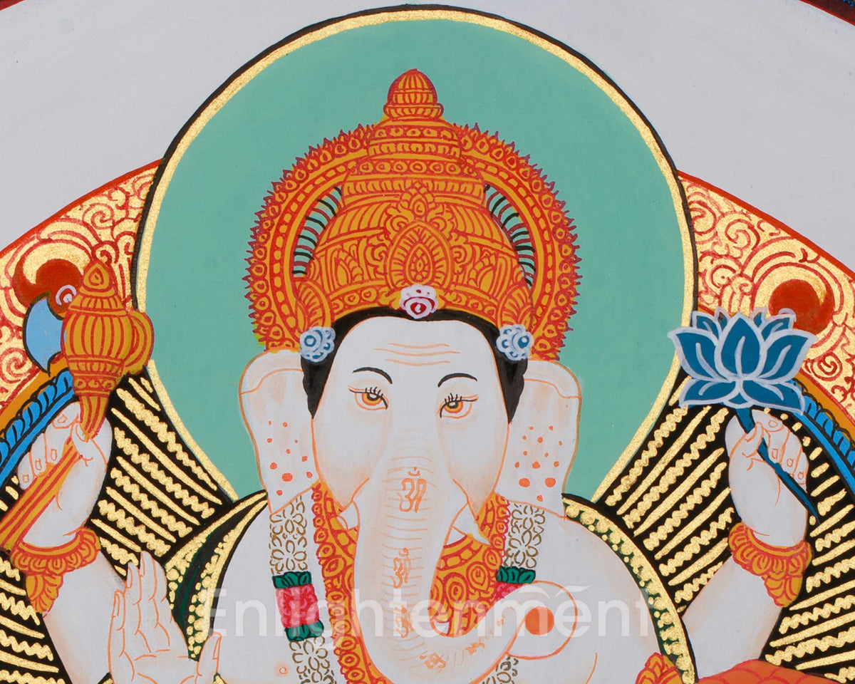 Lord Ganesh Painting | Original Hand Painted Ganesh | Ganpati Artwork | Religious Art |