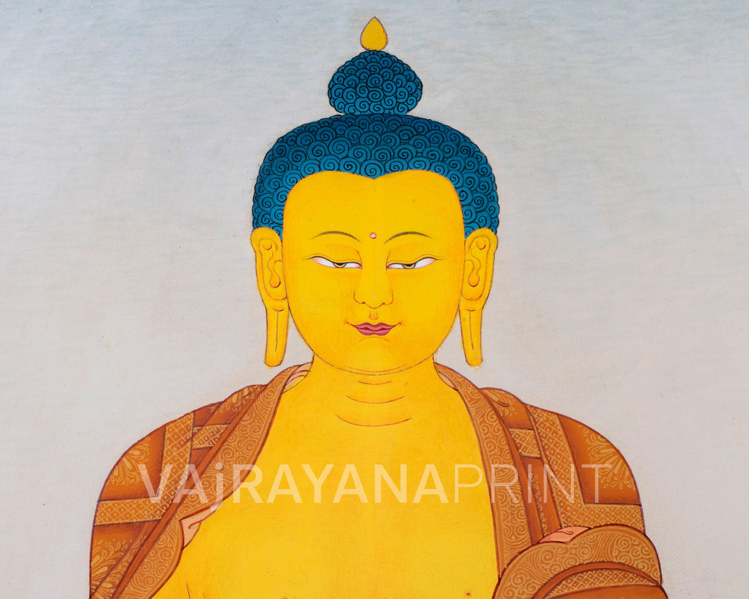 Tibetan Gautama Buddha Print | Sacred Canvas Print of the Enlightened Teacher