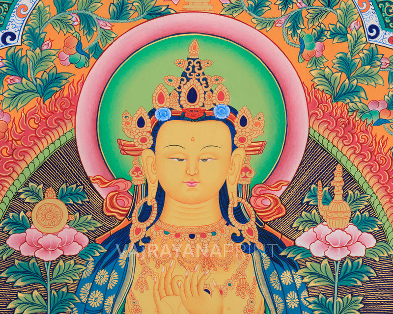 Enlightened Maitreya Buddha Canvas Print | Giclee Artwork