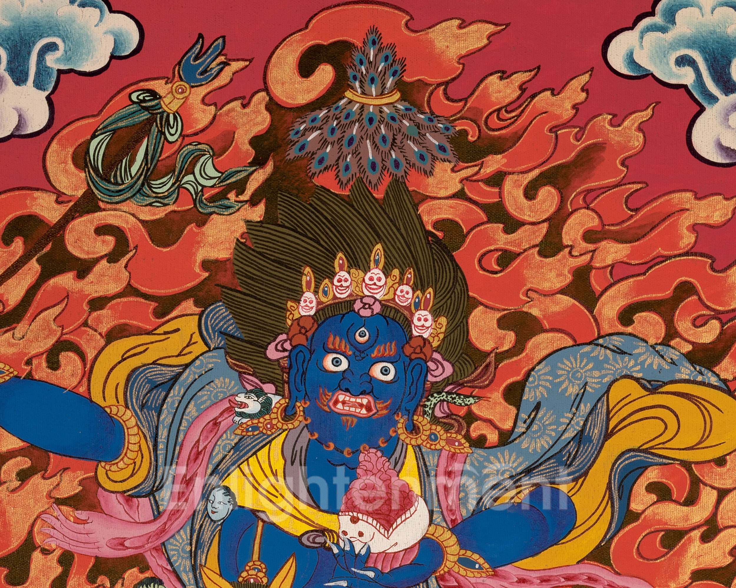 Original Hand-Painted Palden Lhamo Thangka | Feminist Deity Vajrayana Travel Thangka For Practitioner |