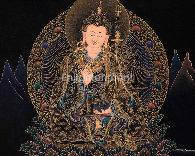 Tibetan Thangka of Padmasambhava | The Lotus Born Master | Traditional Artwork