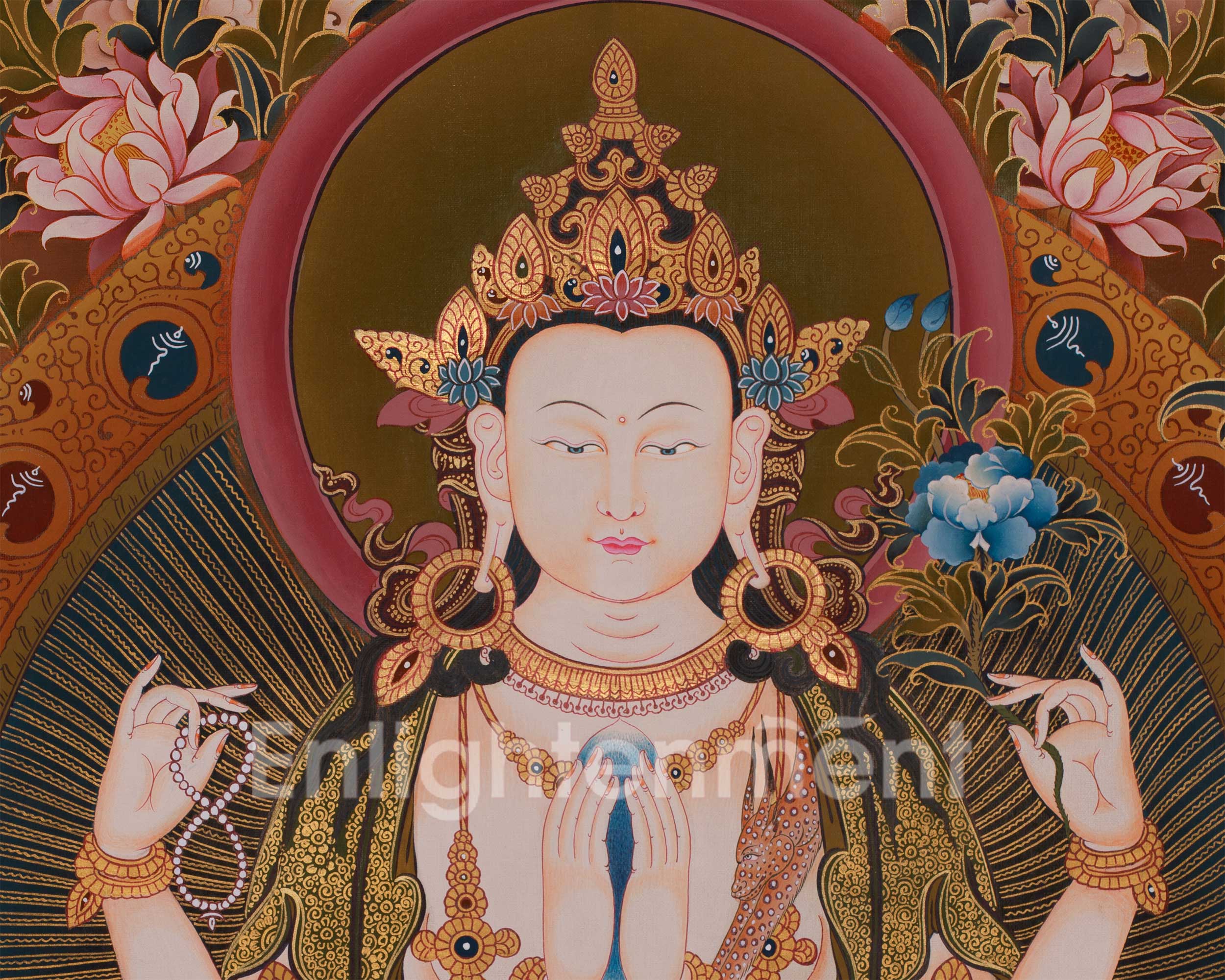 Three Great Bodhisattvas of Compassion and Enlightened Wisdom and Power