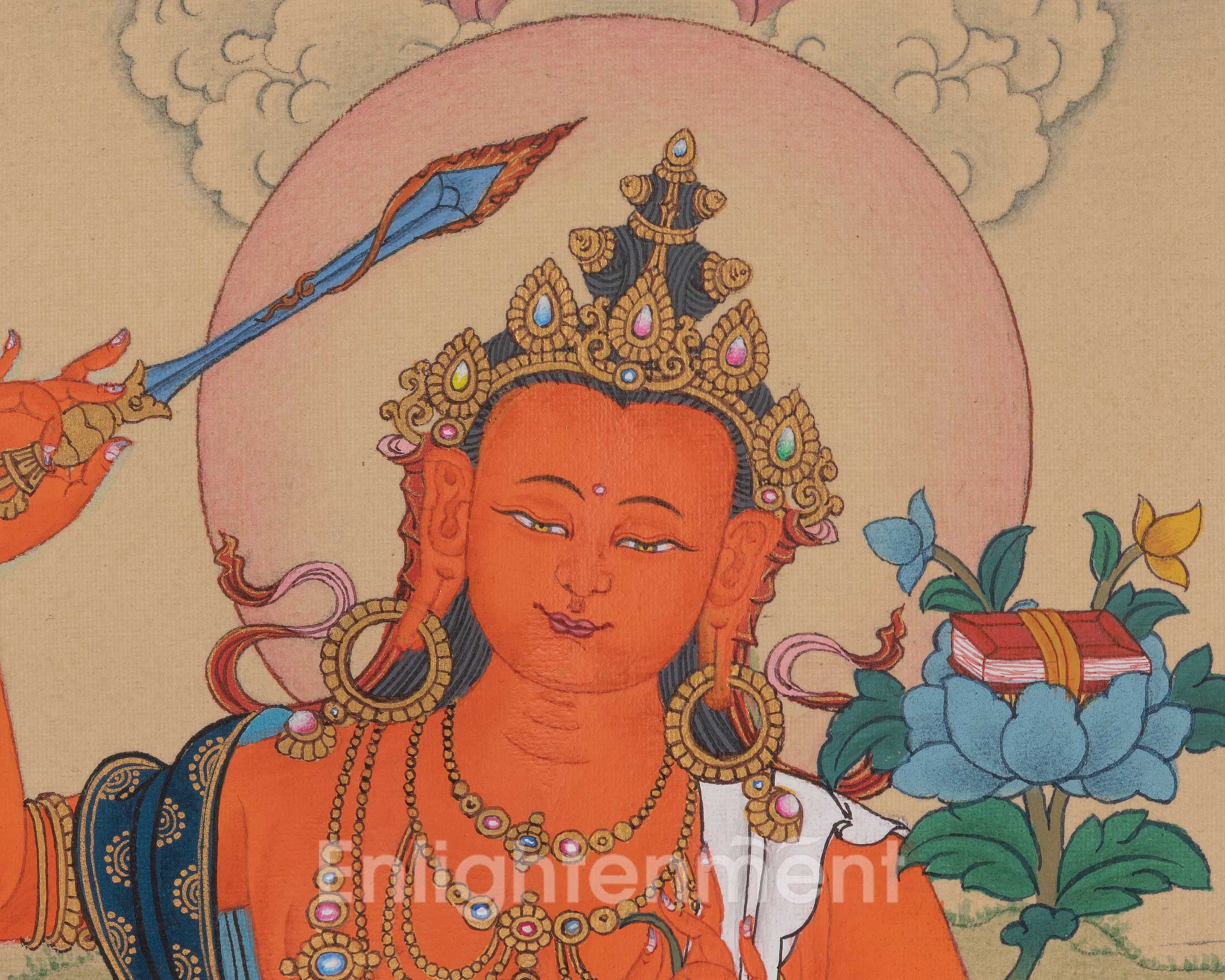 Manjushri Jampalyang Thangka | Embodiment of Wisdom | Vajrayana Buddhism