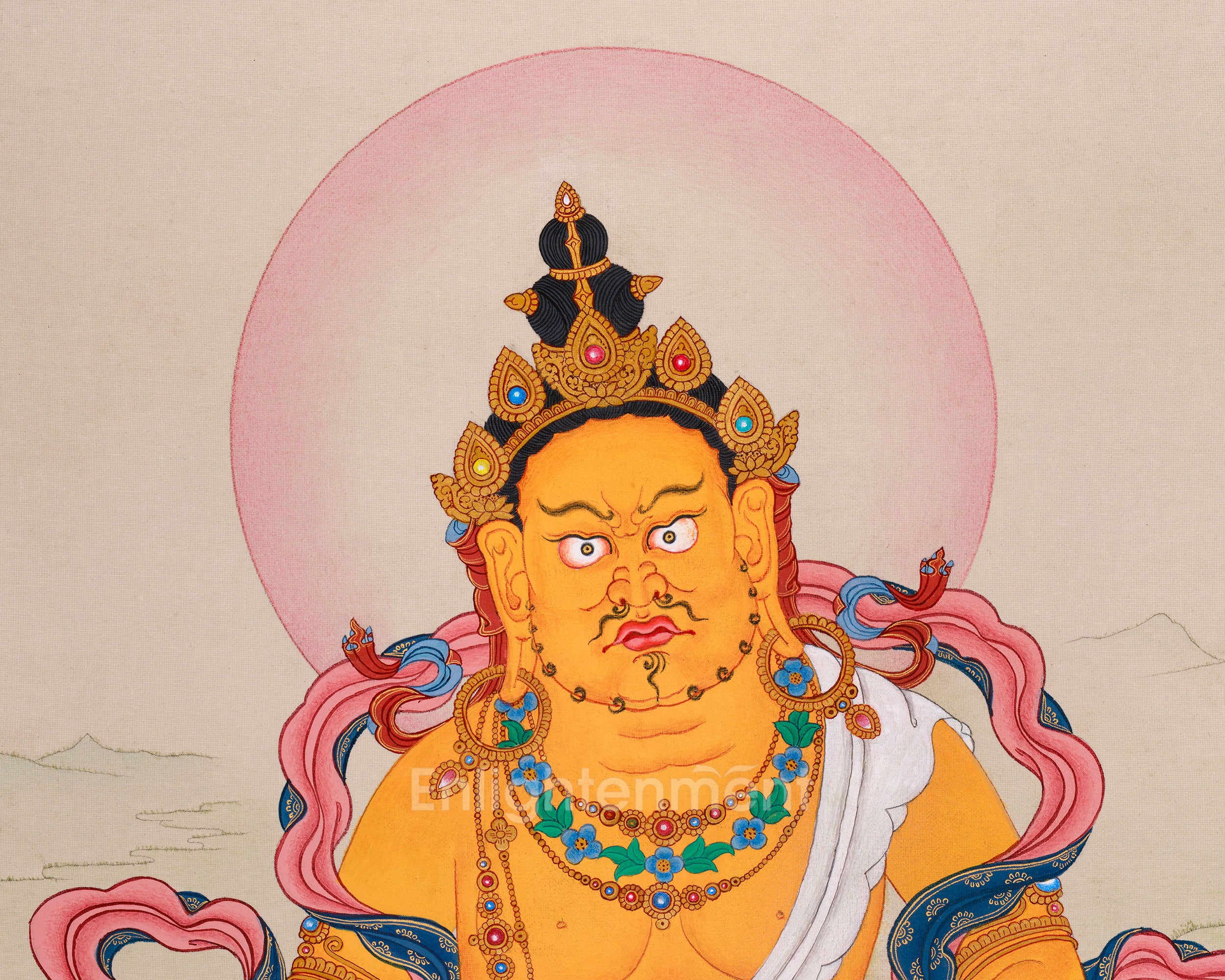 Traditional Wealth Deity Art | Jambhala Kuber Detailed Figure