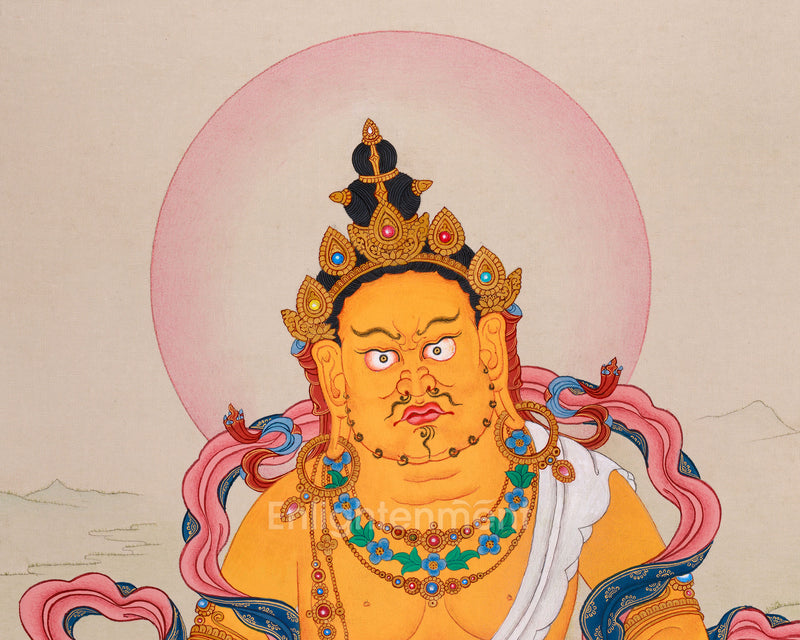 Traditional Wealth Deity Art | Jambhala Kuber Detailed Figure