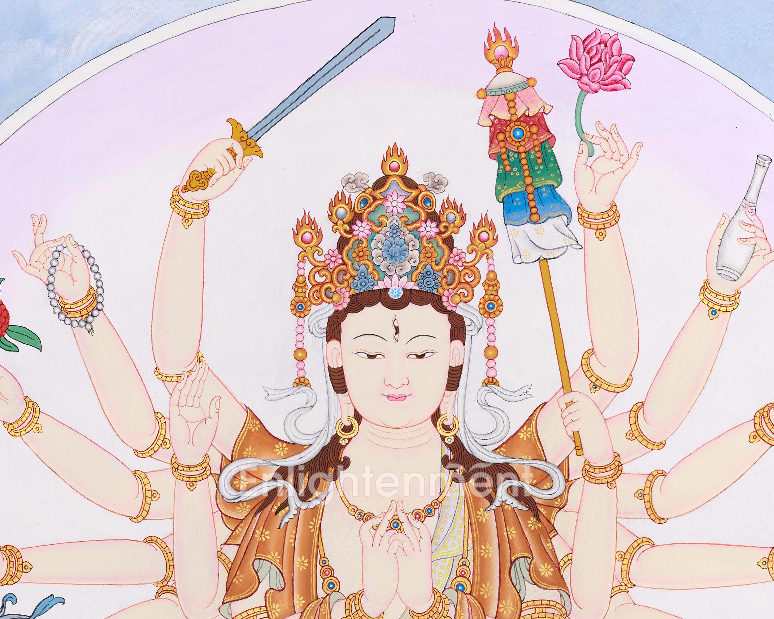 Cundi Thangka, Tantric Buddhist Goddess Art | Religious Art for Mediation