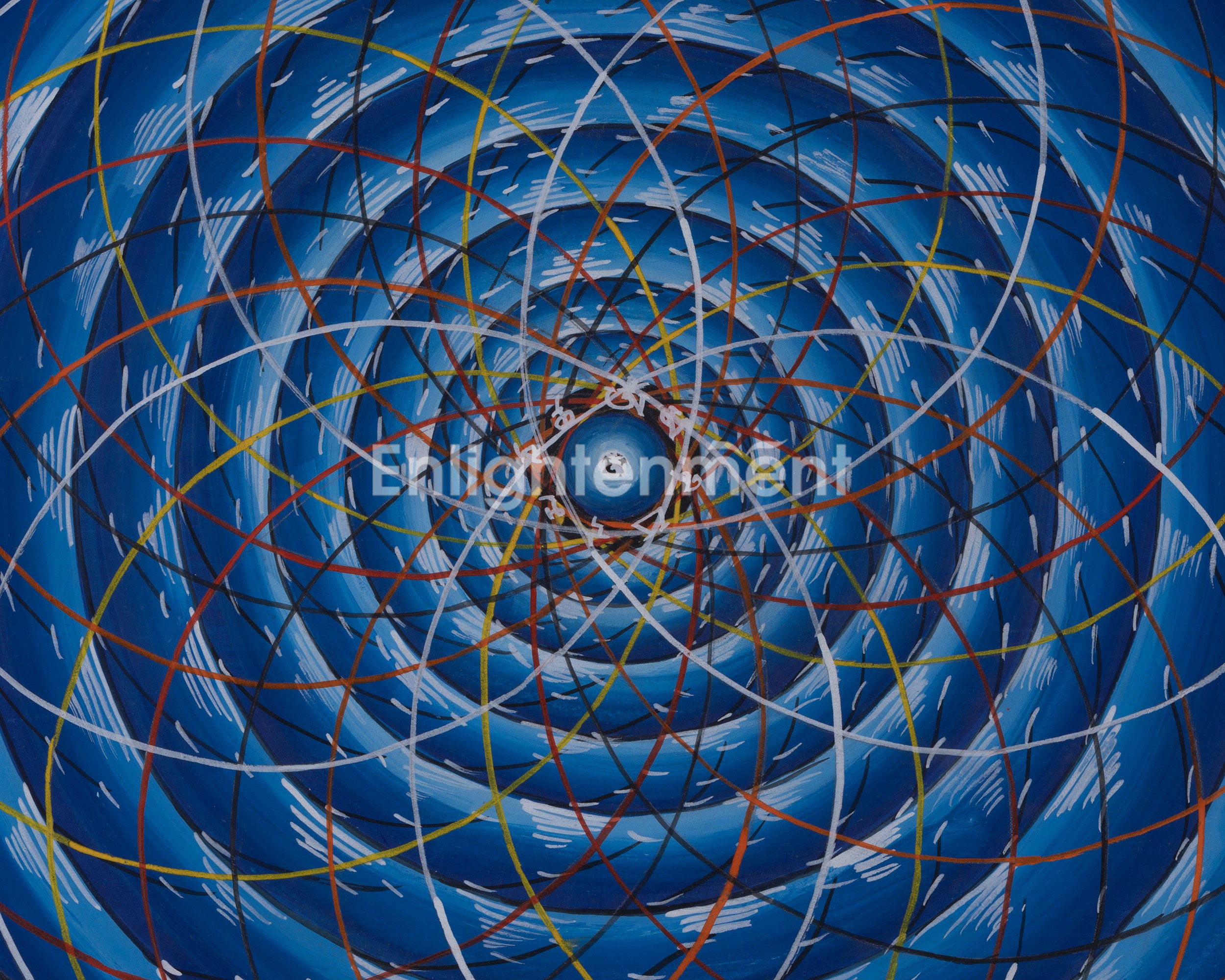 Hand-Painted Cosmic Mandala | Sacred Geometry Art