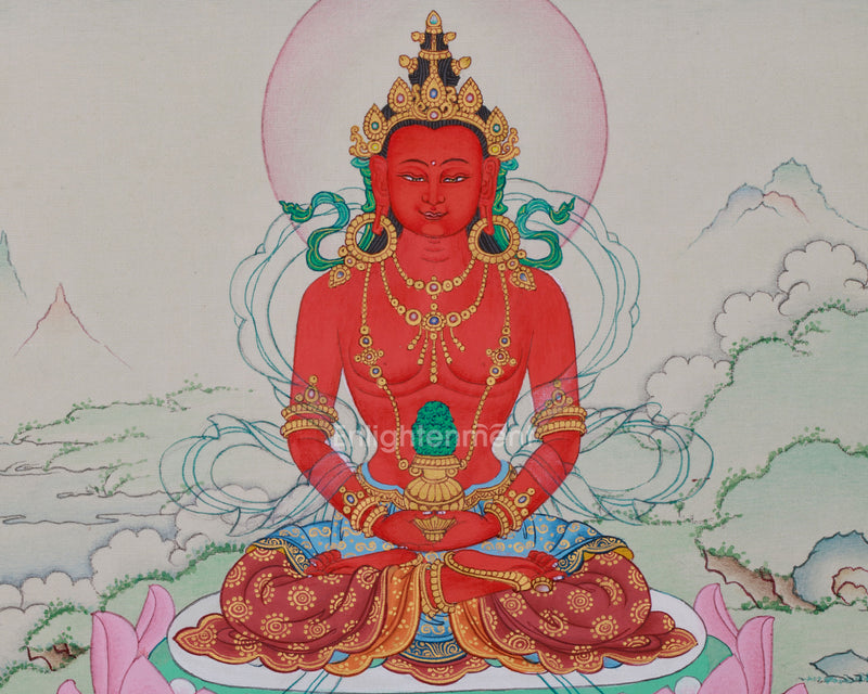 Enlightened Amitayus Buddha Thangka