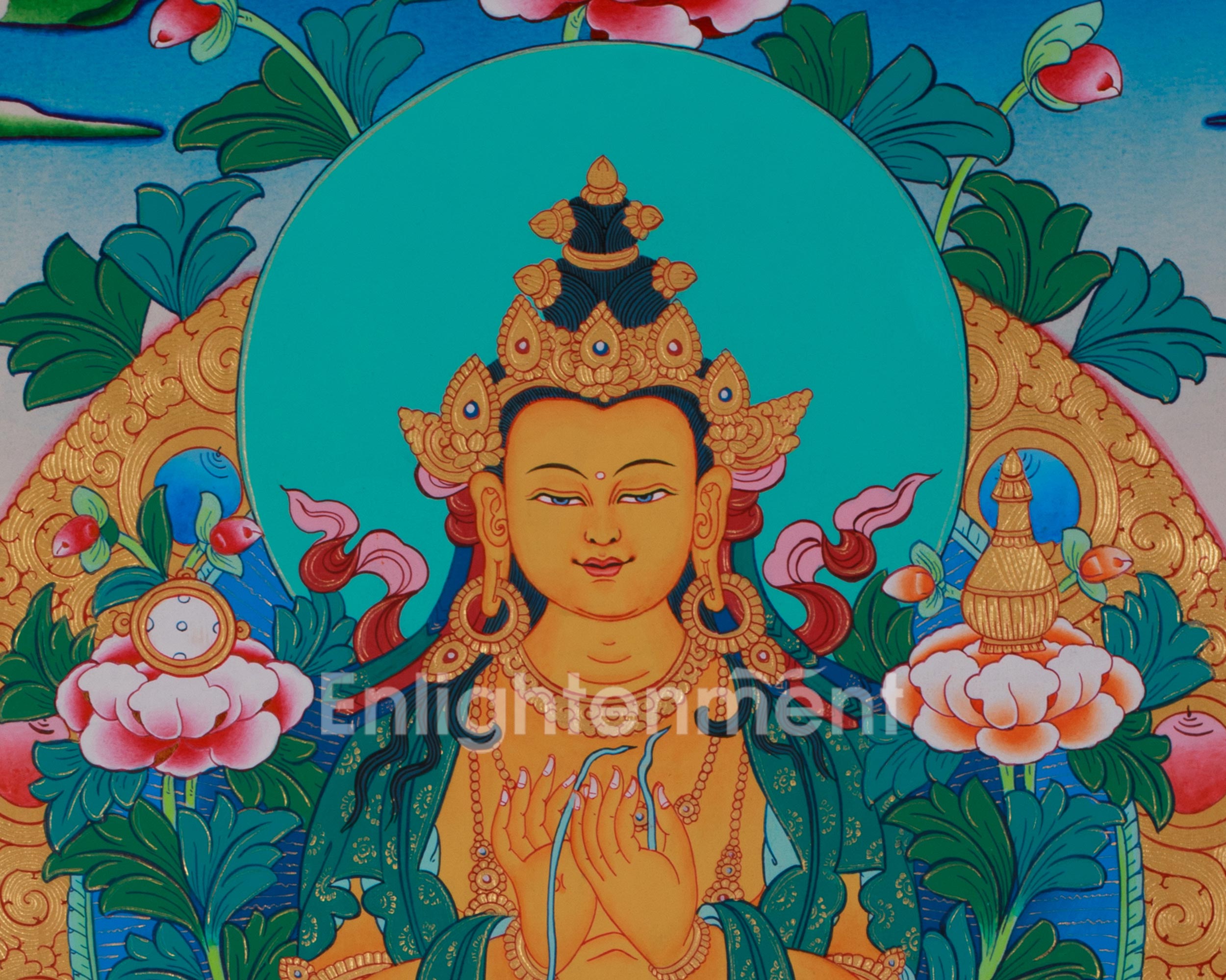 Hand-Painted Maitreya Buddha Art | Symbol of Future Enlightenment and Compassion