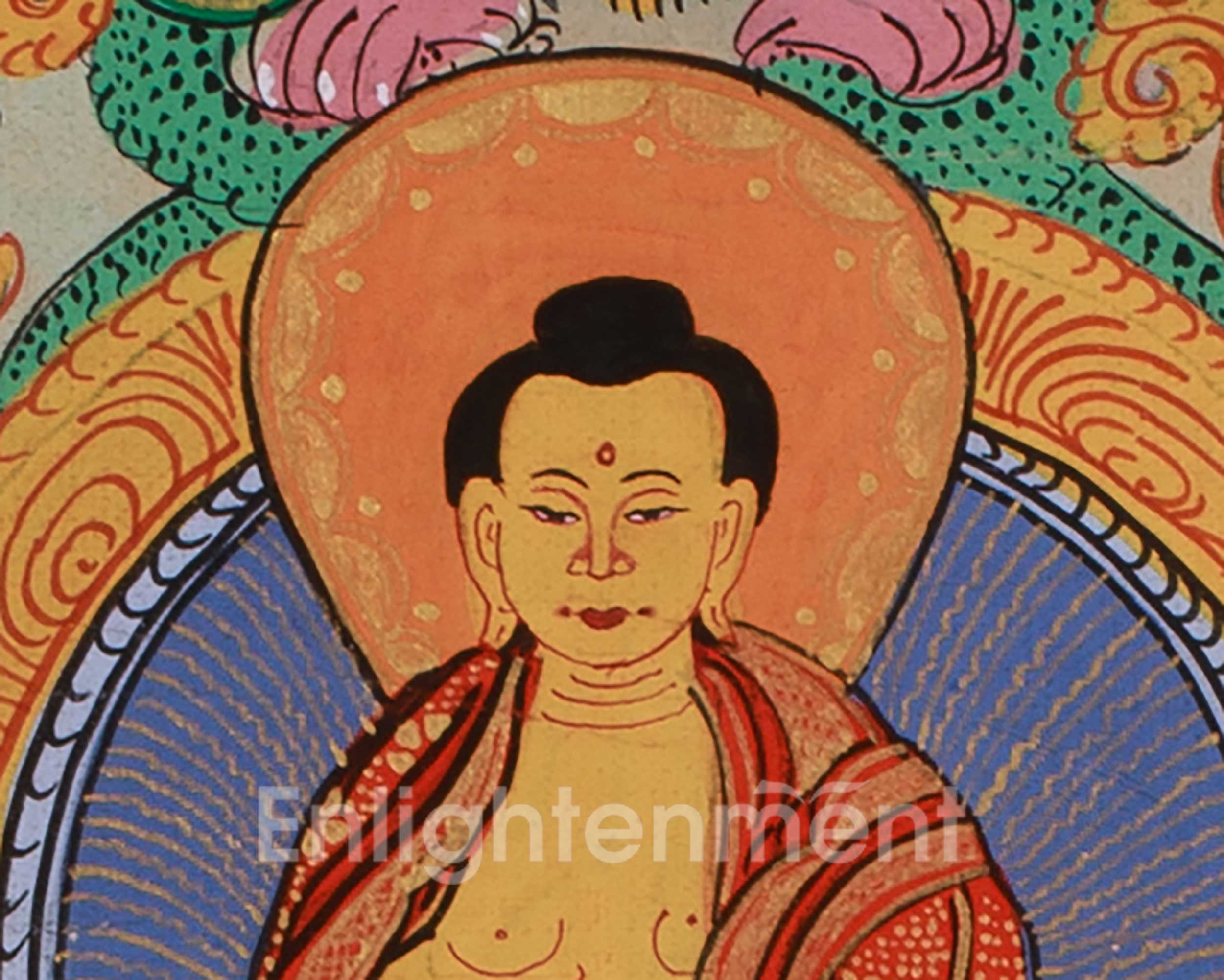 Traditional Thangka of Buddha Life Story | Tibetan Enlightenment Journey Painting