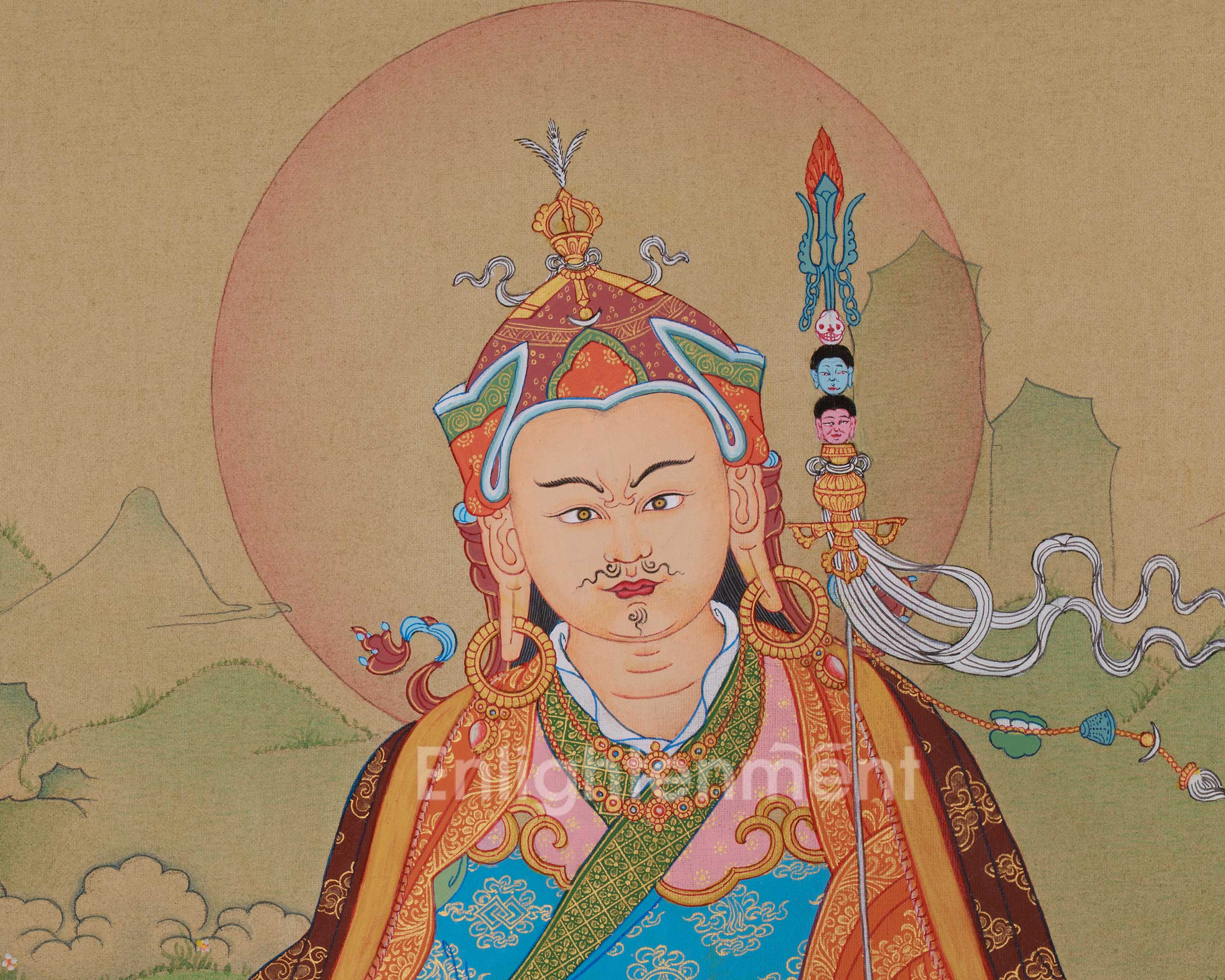 Lotus Born Guru Rinpoche Thangka | An Embodiment of Profound Wisdom