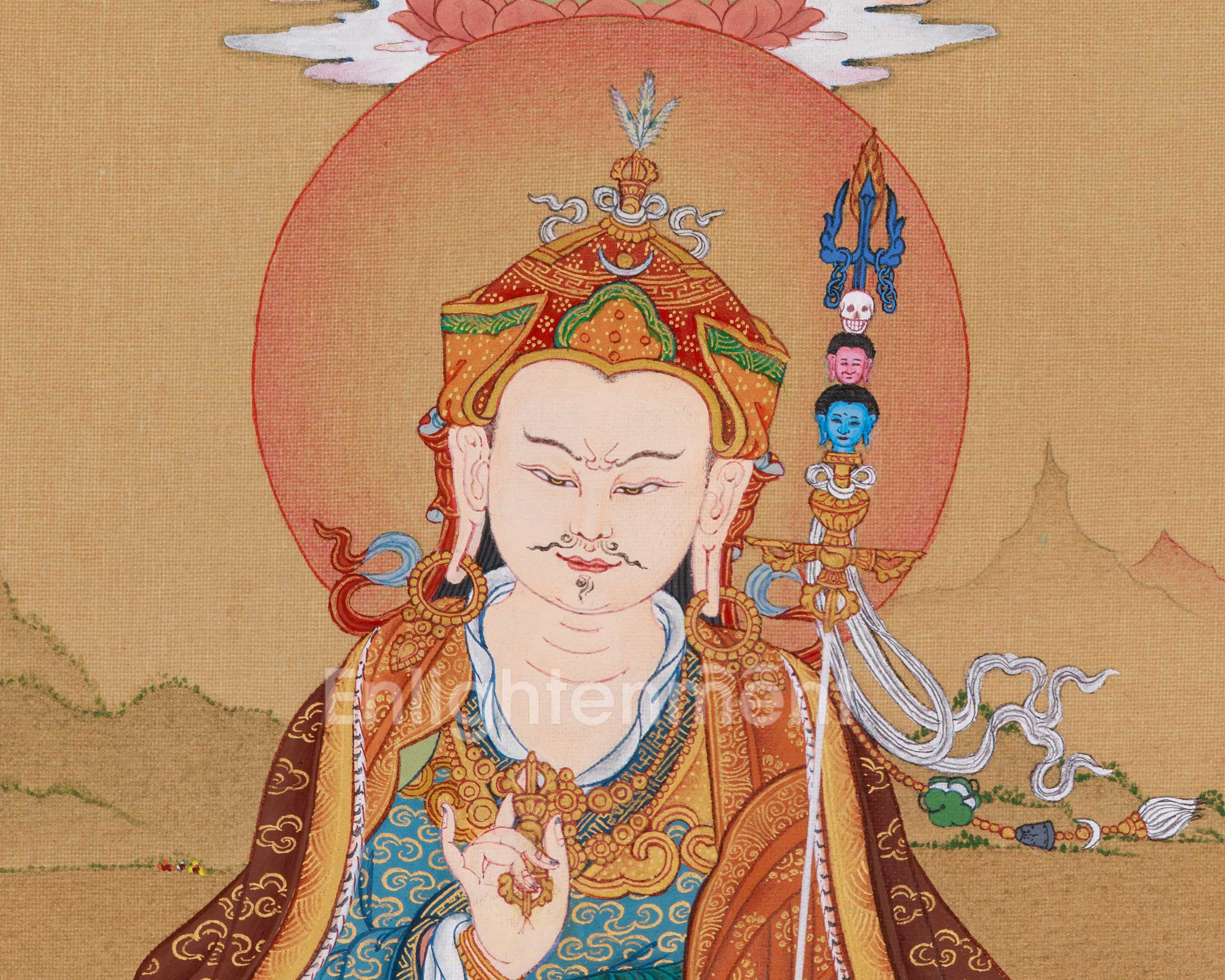 Sacred Lotus Vajra Guru Rinpoche | Tibetan Buddhist Master